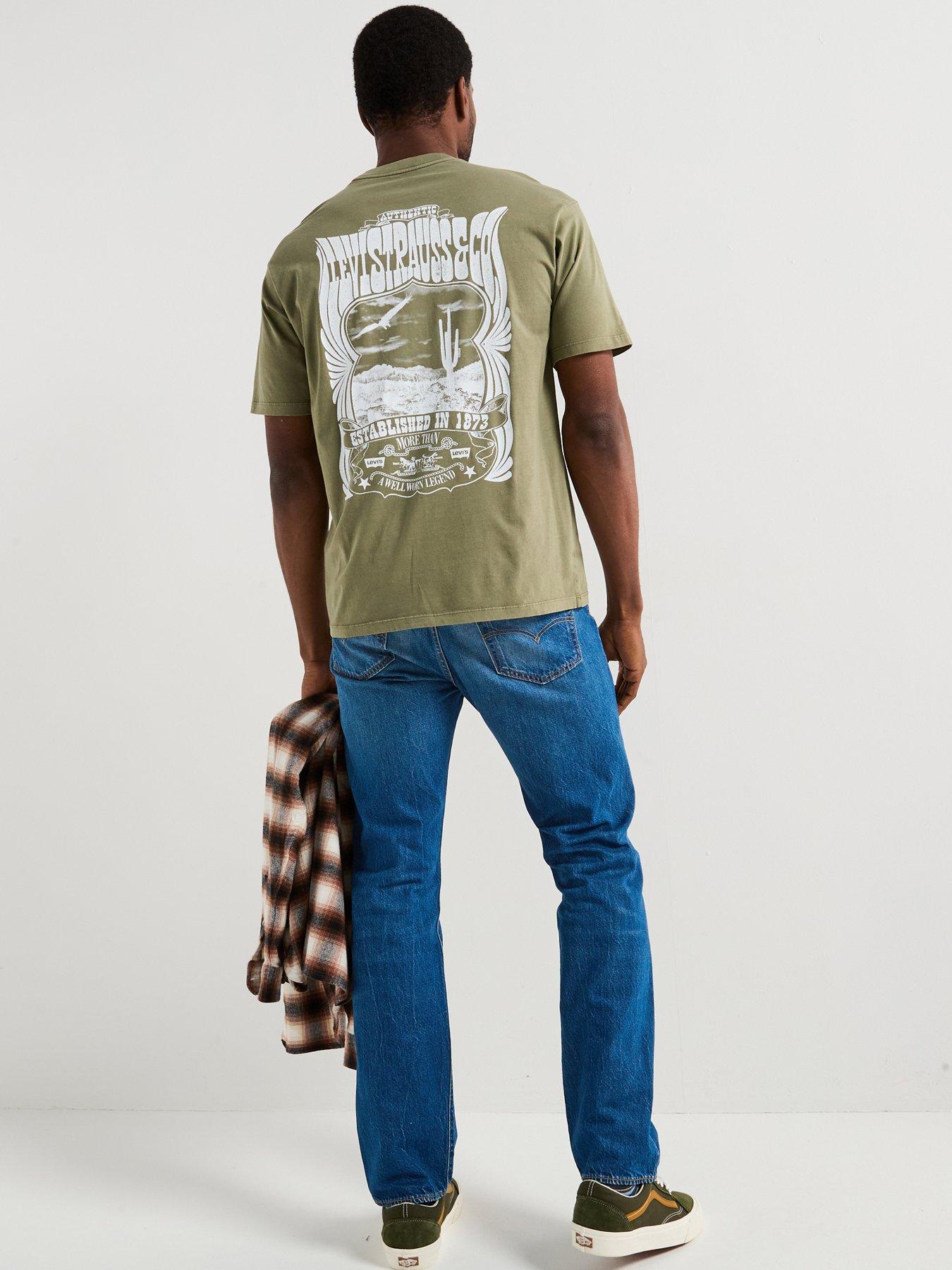 undefined Western Backhit Graphic T-shirt- Khaki