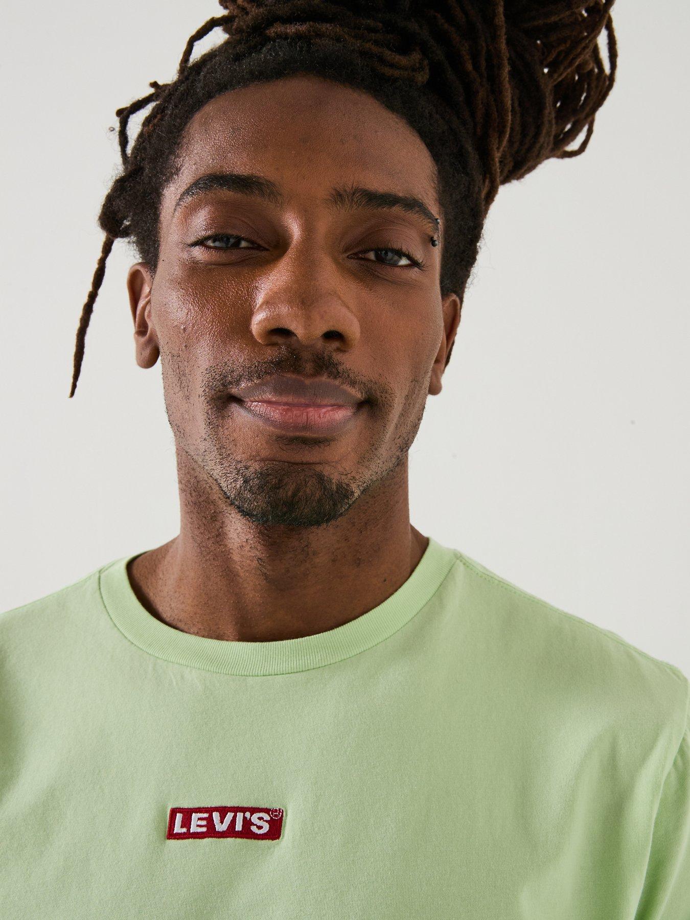 Image 4 of 4 of Levi's Relaxed Fit Baby Tab Short Sleeve T-Shirt - Light Green