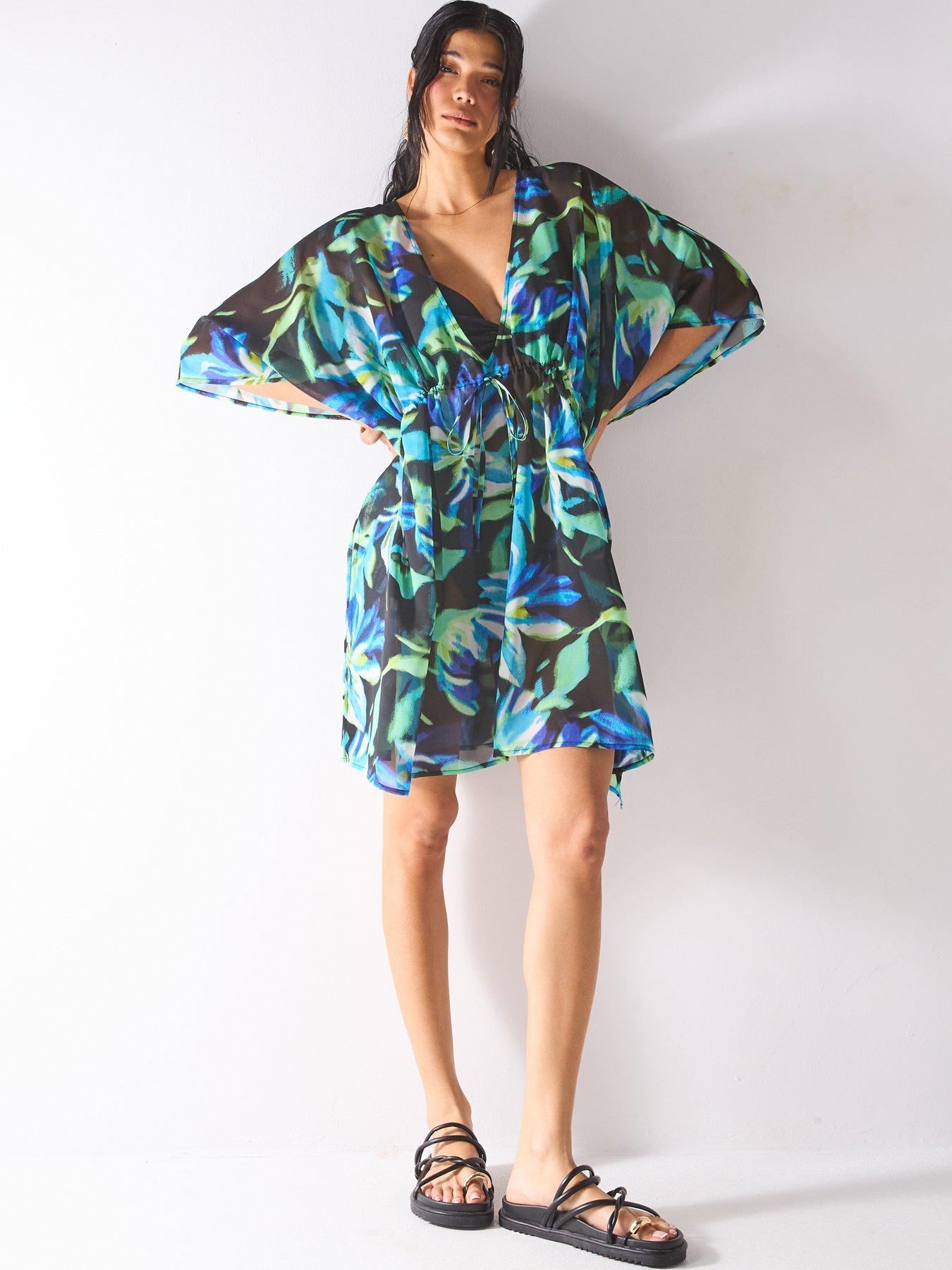 Image 3 of 5 of Everyday Tie Waist Short Kaftan - Print