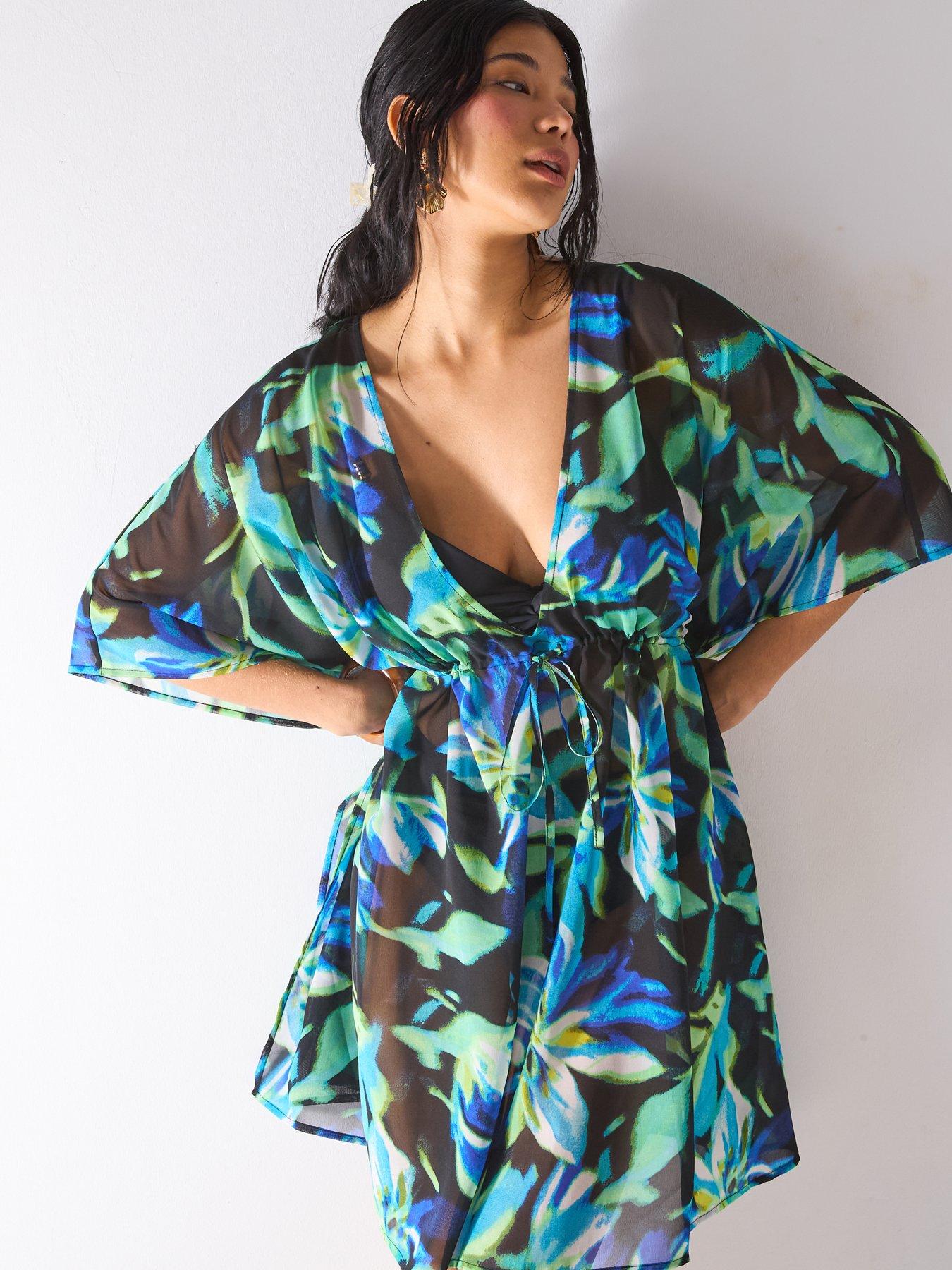 Image 5 of 5 of Everyday Tie Waist Short Kaftan - Print