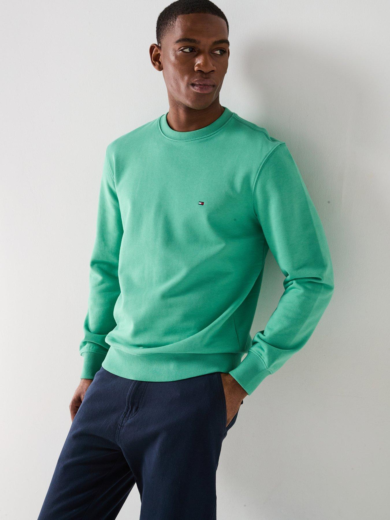 undefined Essential Terry Crew Neck Sweatshirt - Green