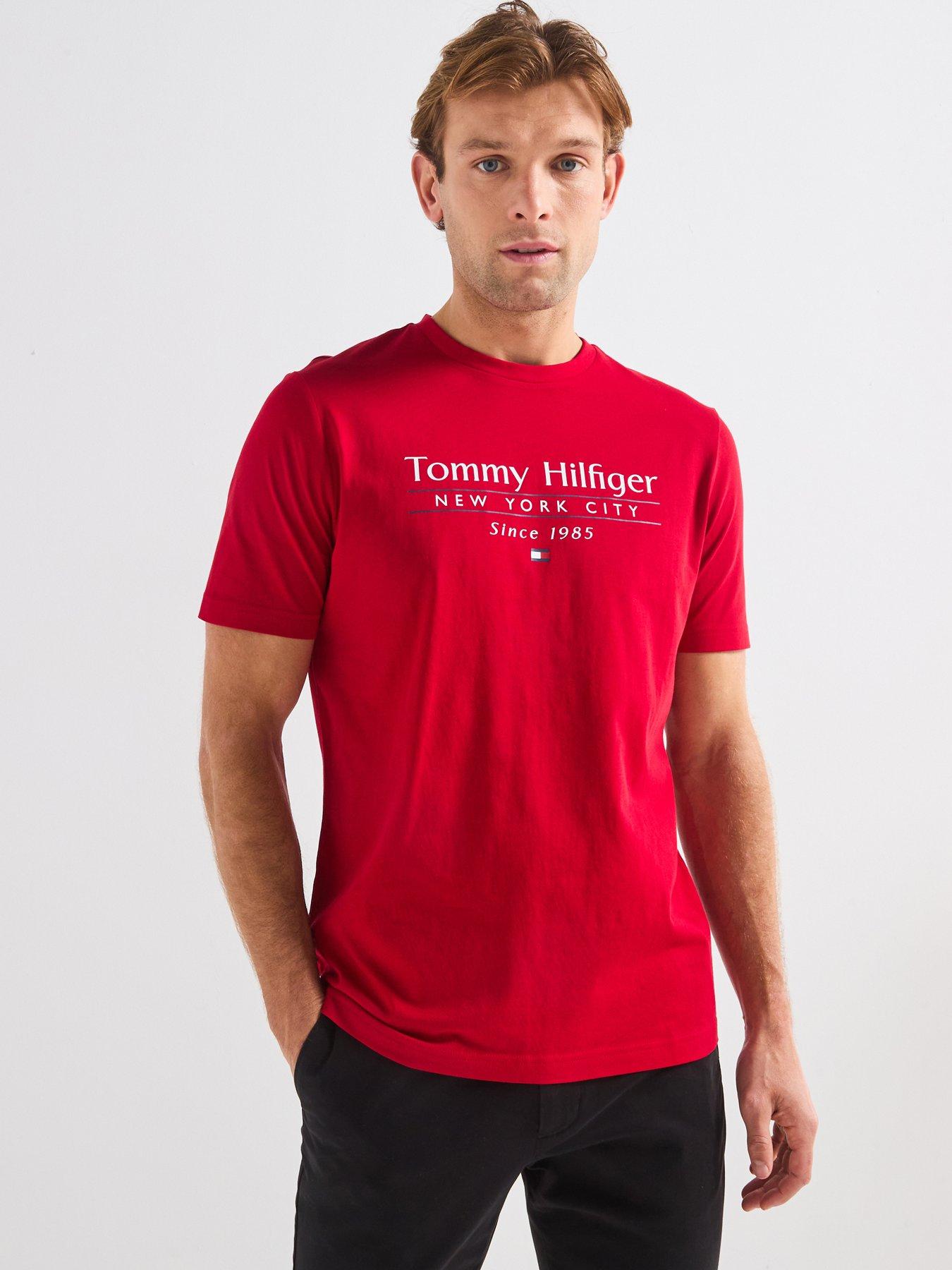 undefined Hilfiger Center Stack Logo T-shirt - Red