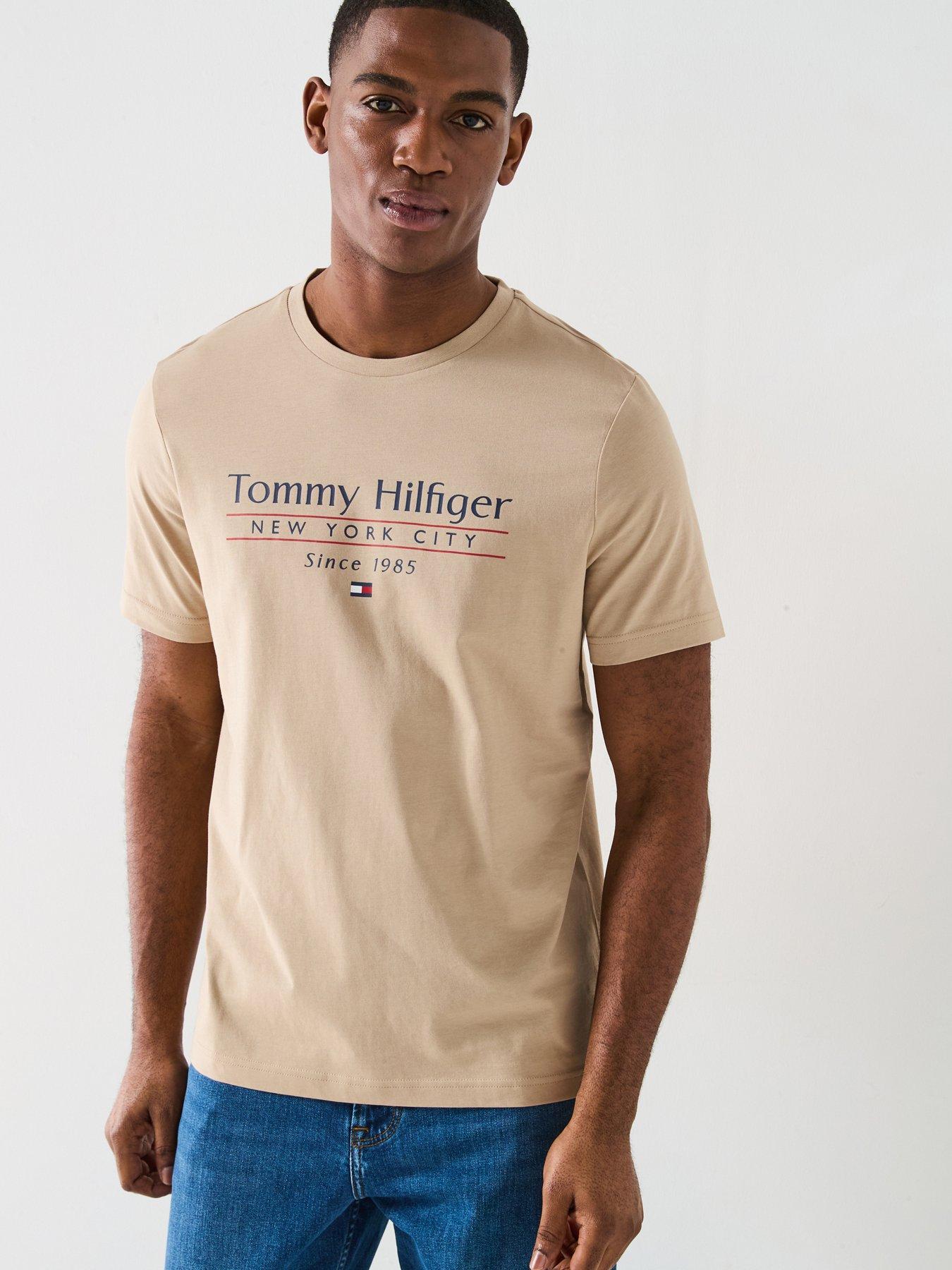 undefined Centre Stack Logo T-Shirt - Natural