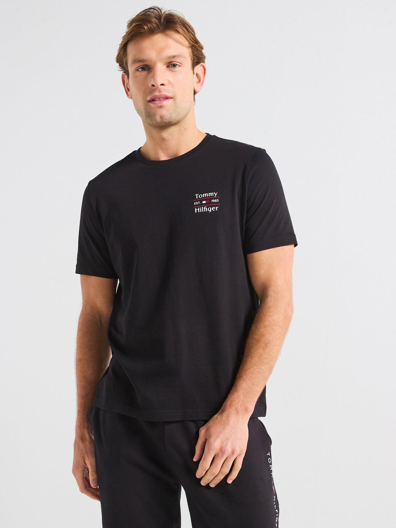 undefined Stack Left Chest Logo T-Shirt - Black