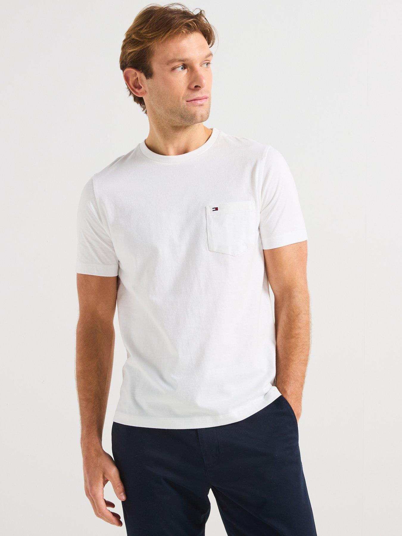undefined Essential Solid Pocket T-Shirt - White