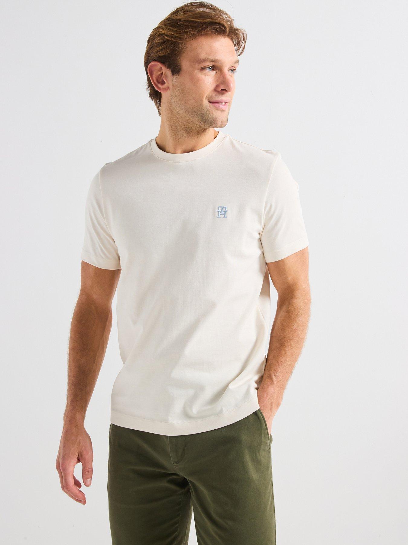 undefined Monogram Logo T-Shirt - Light Cream