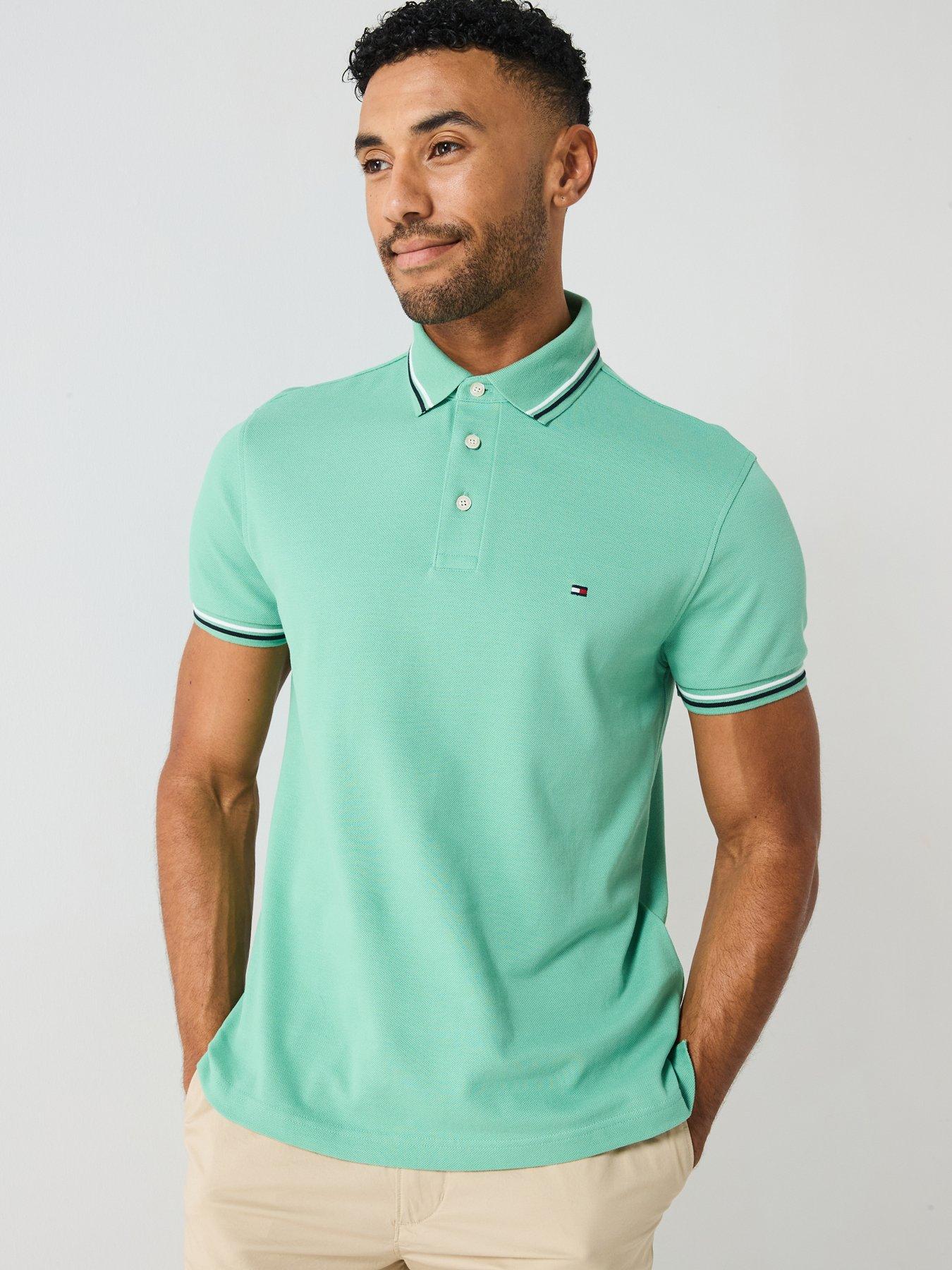undefined Slim Fit Tipped Polo Shirt - Green - Green