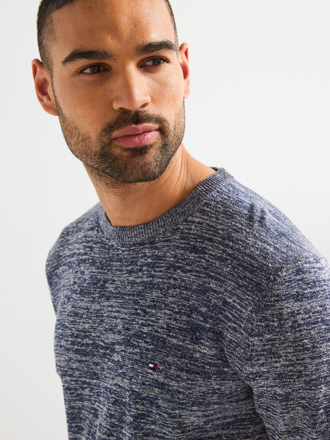 Image 5 of 5 of Tommy Hilfiger Cotton Linen Crew Neck Knitted Jumper - Dark Grey