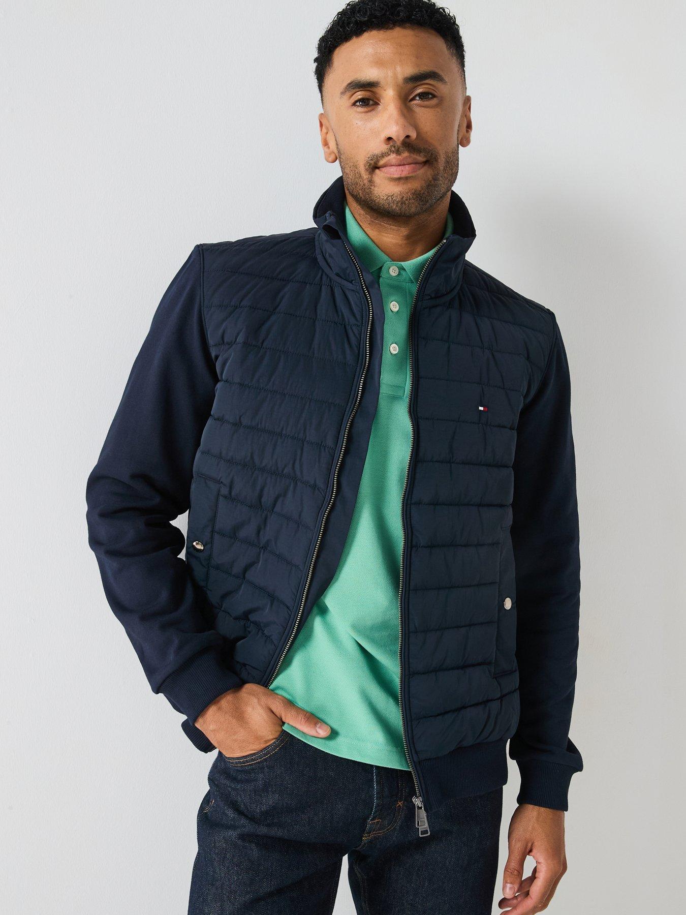 undefined Quilted Zip Through Sweat Top - Navy