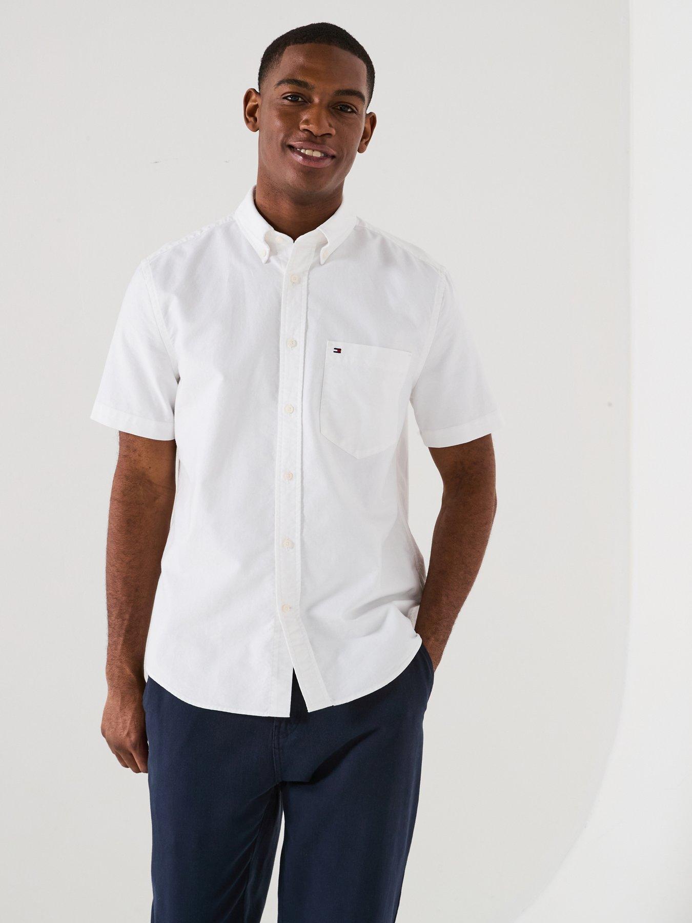 undefined Regular Fit Heritage Oxford Short Sleeve Shirt - White