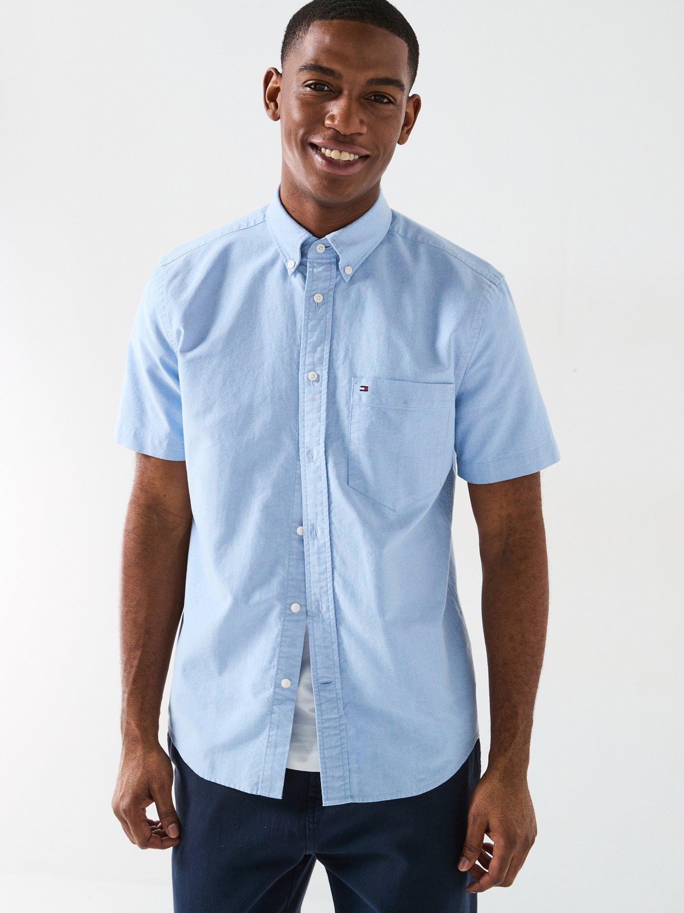 undefined Regular Fit Heritage Oxford Shirt Short Sleeve Shirt - Blue