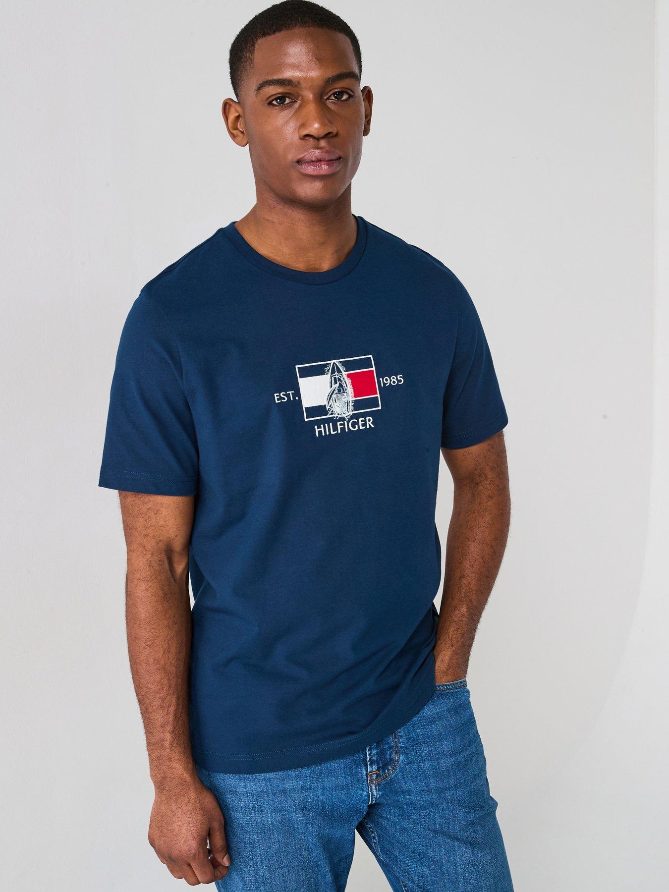 undefined Embroidered Flag Sailing T-Shirt - Black