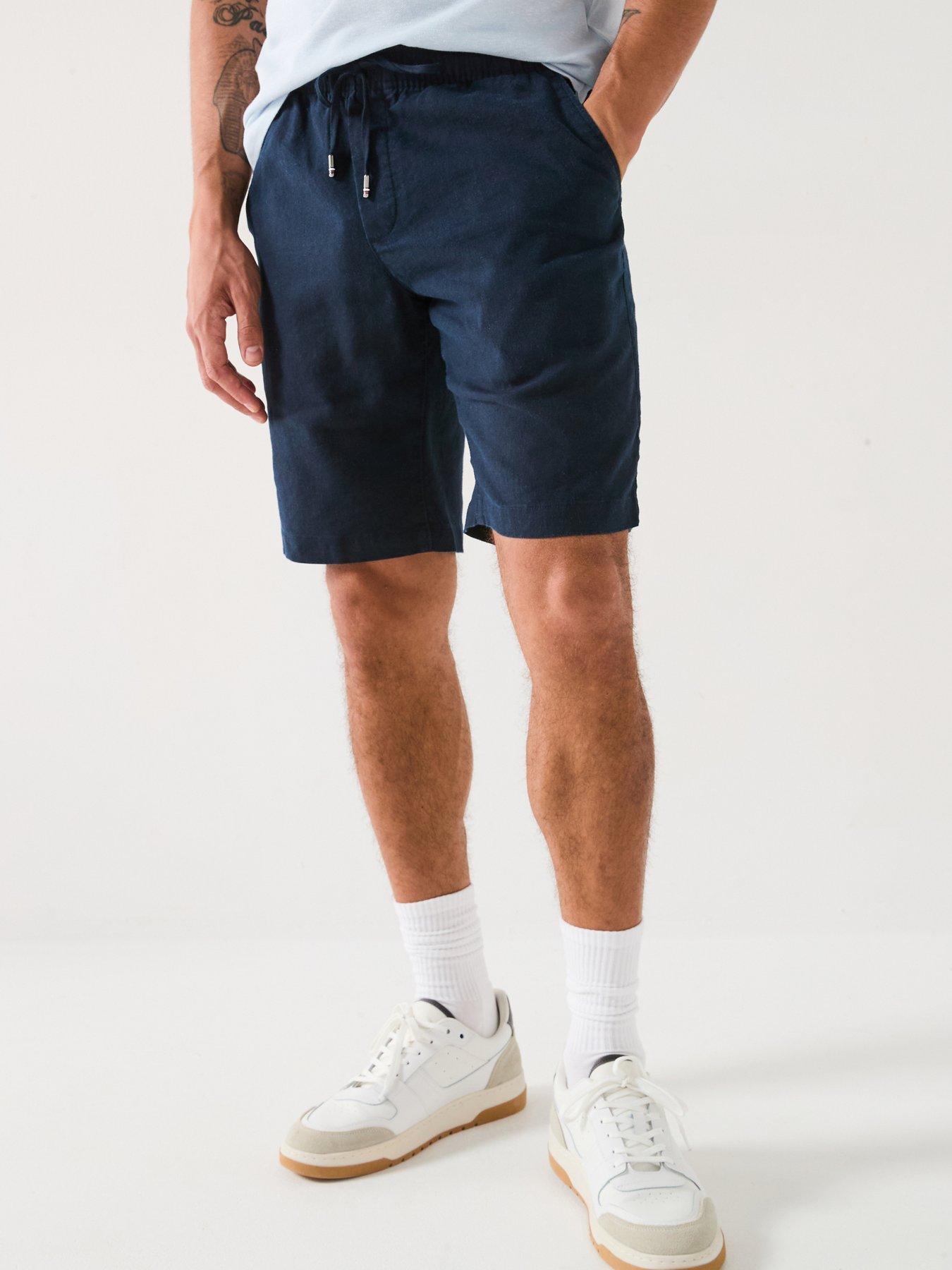 undefined Harlem Po Linen Chino Shorts - Navy