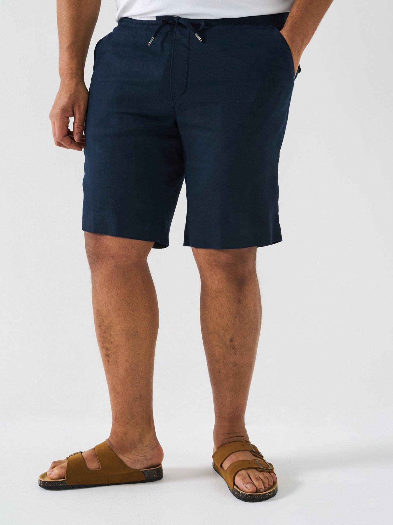 undefined Tommy Hilfiger Big  &  Tall Brooklyn Linen Shorts - Navy