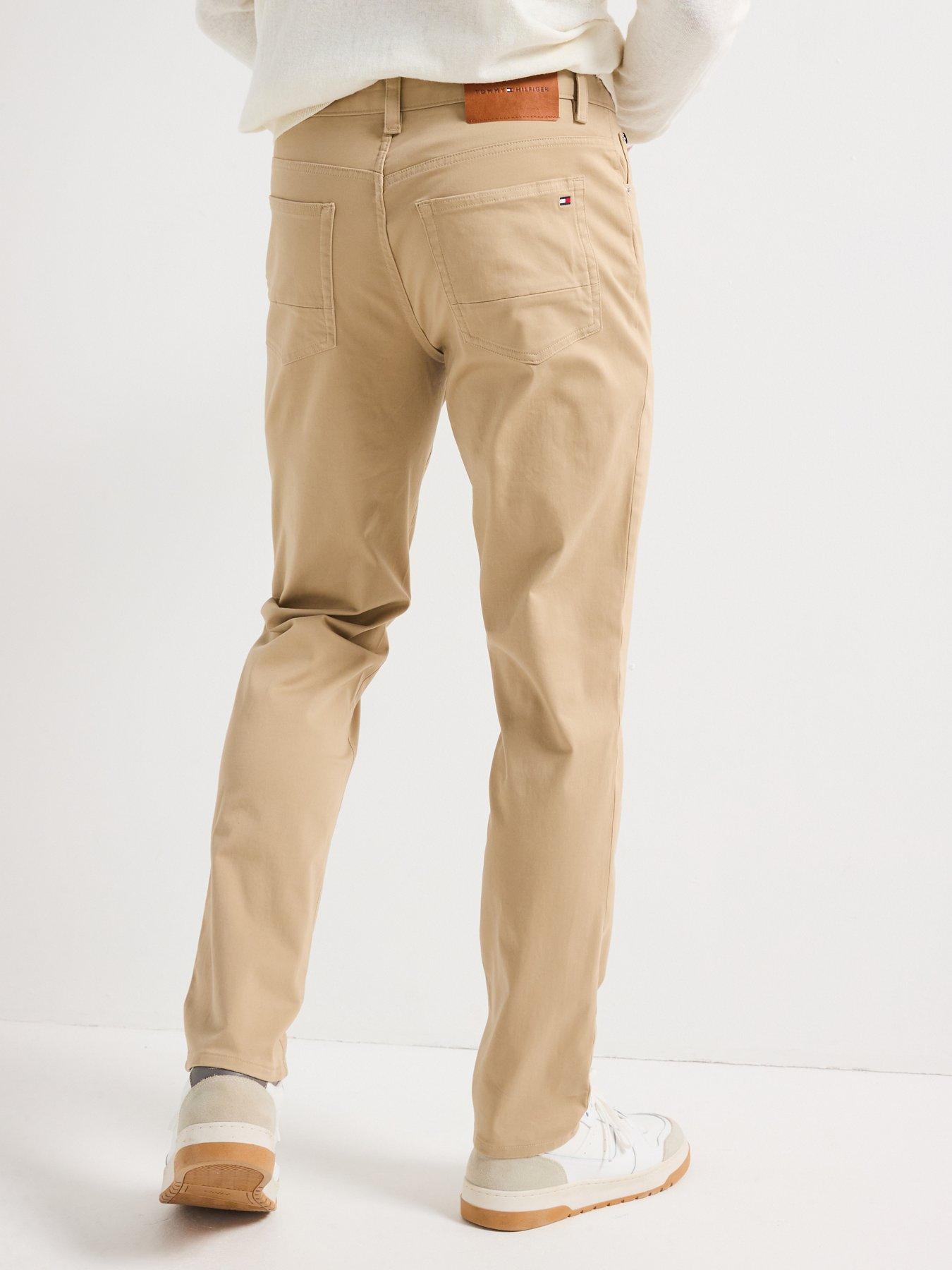 Image 2 of 6 of Tommy Hilfiger Denton 5 Pocket Cotton Satin Casual Trousers - Khaki
