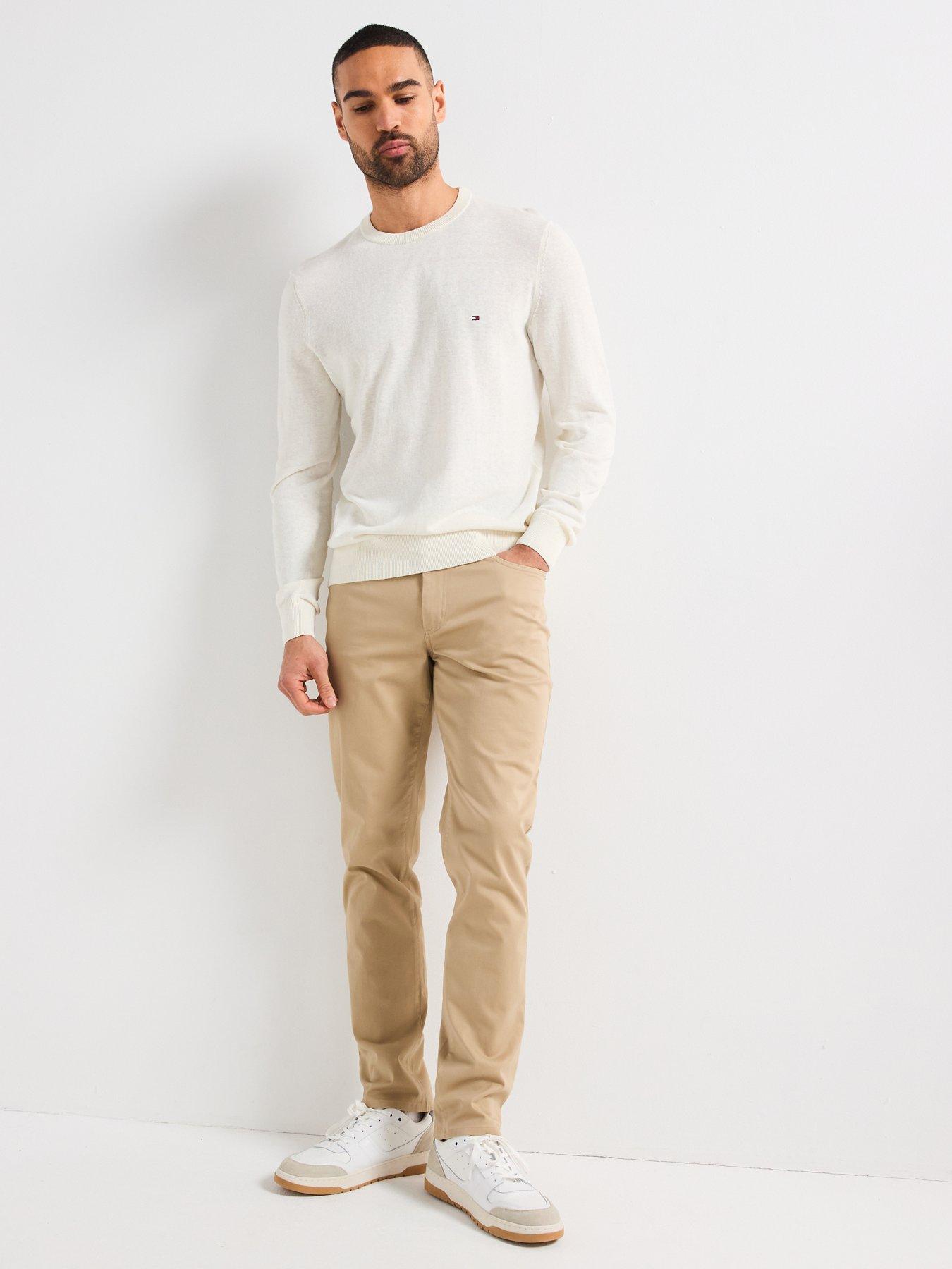 Image 3 of 6 of Tommy Hilfiger Denton 5 Pocket Cotton Satin Casual Trousers - Khaki