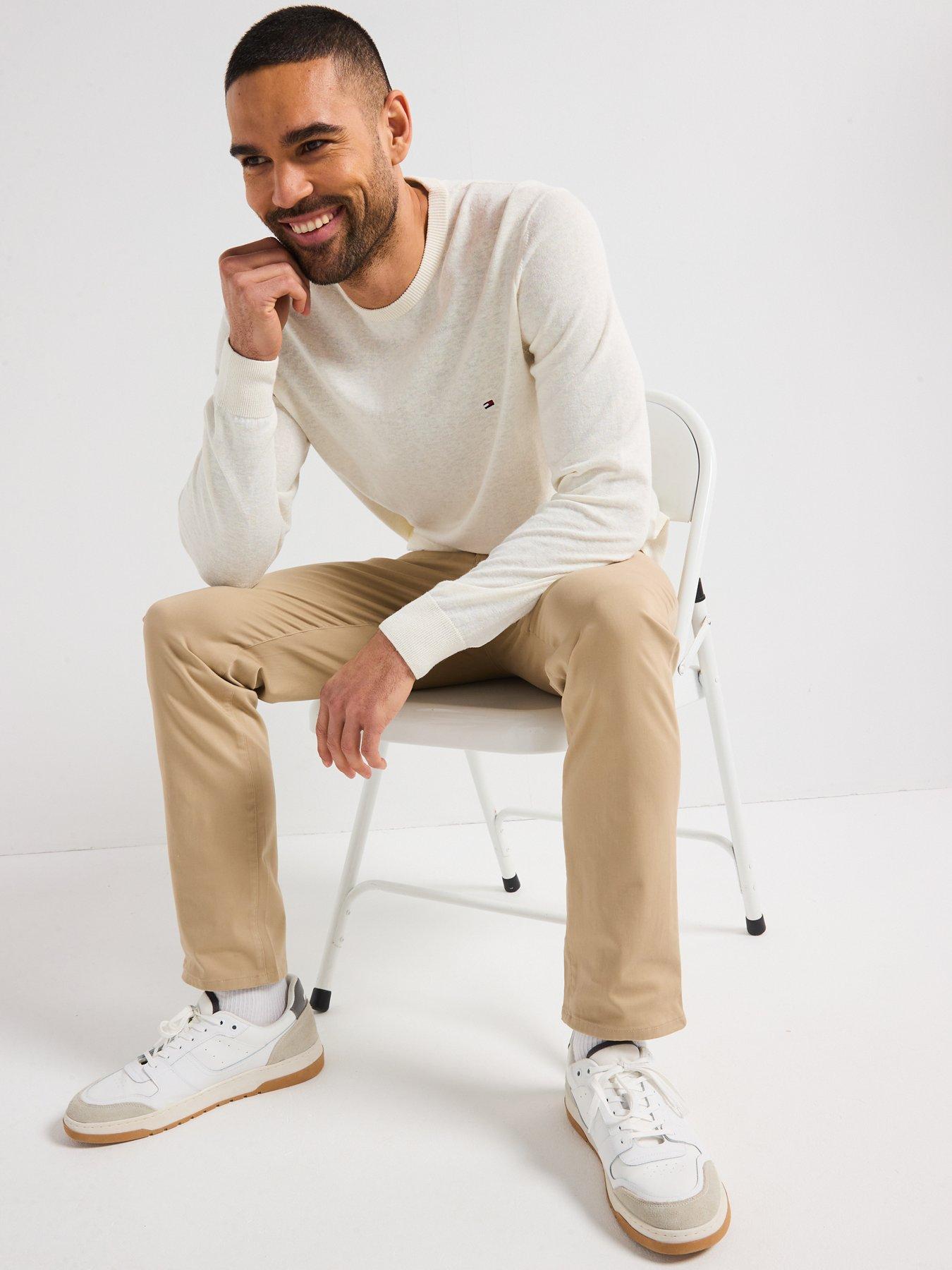 Image 5 of 6 of Tommy Hilfiger Denton 5 Pocket Cotton Satin Casual Trousers - Khaki