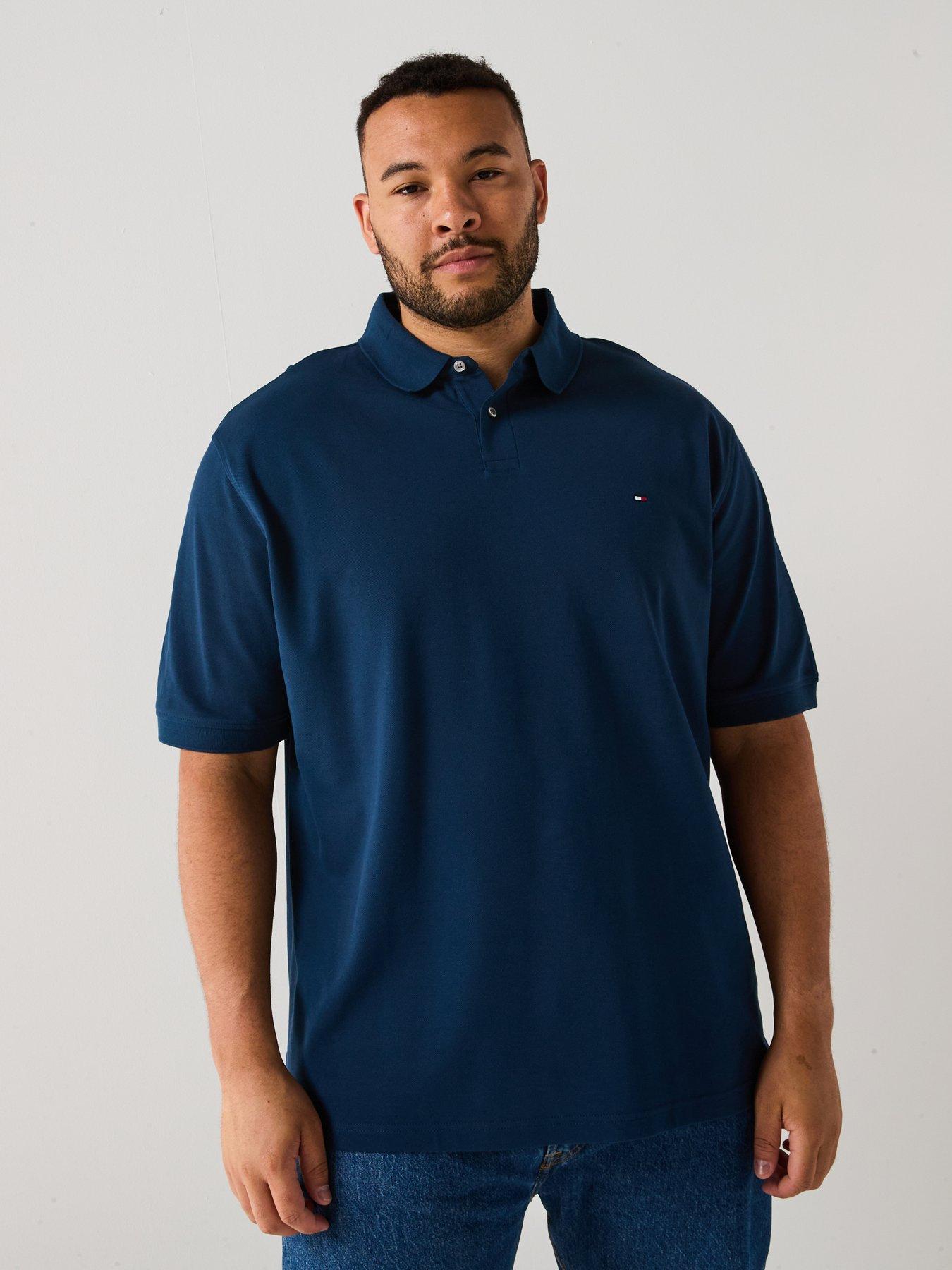 Image 1 of 4 of Tommy Hilfiger Big &amp; Tall 1985 Regular Fit Polo Shirt - Dark Blue