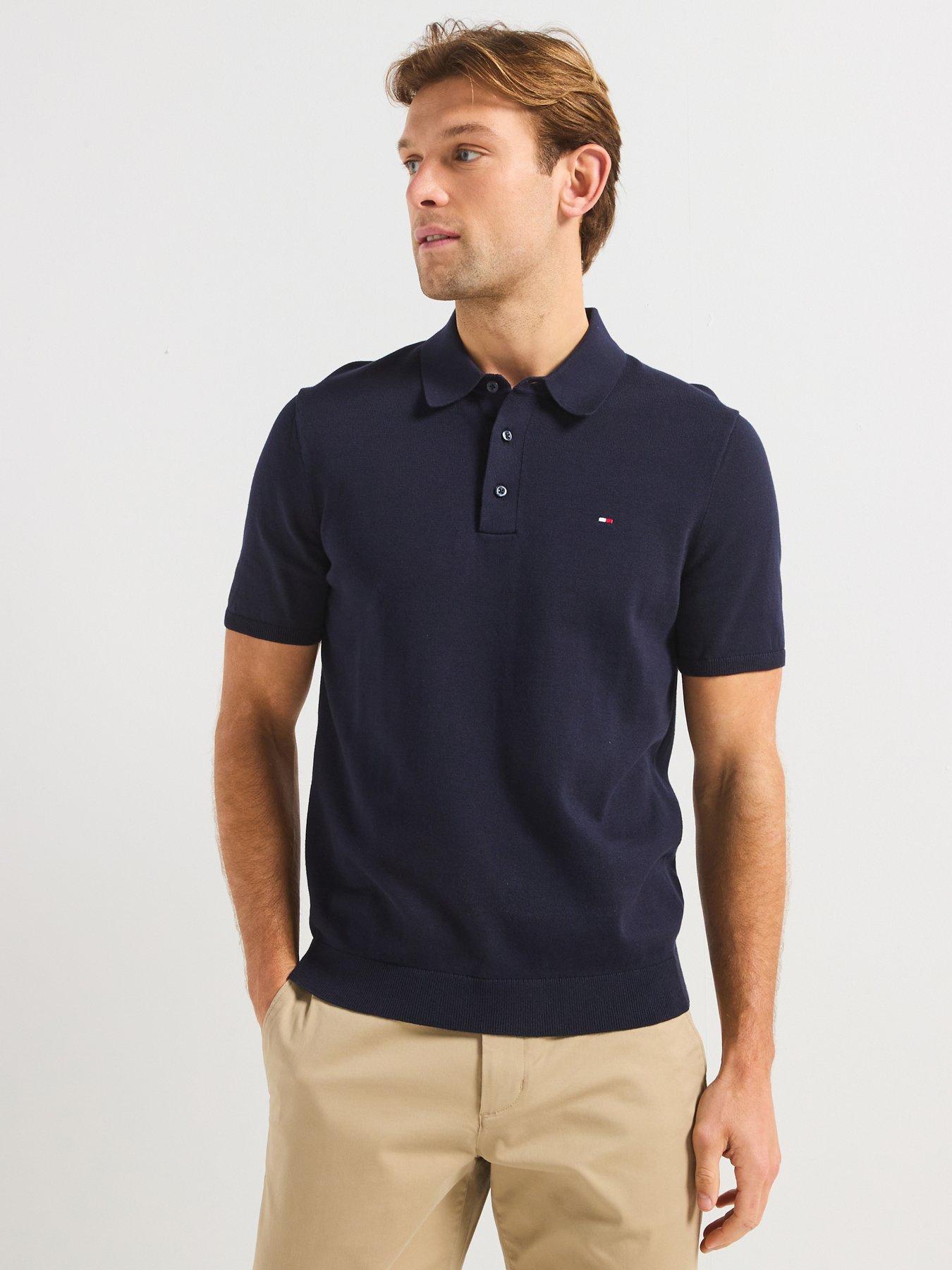 Tommy Hilfiger Essential Cotton Knitted Polo Shirt - Navy