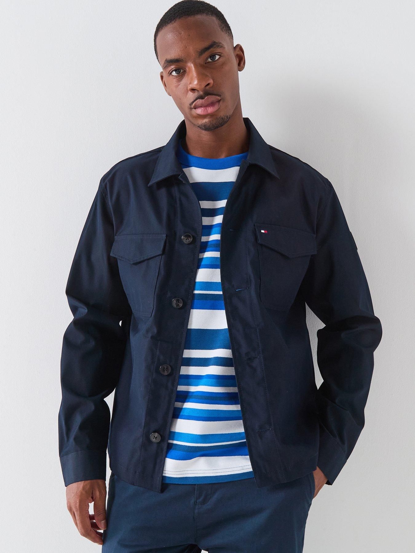 Tommy Hilfiger: Cotton Nylon Overshirt - Navy