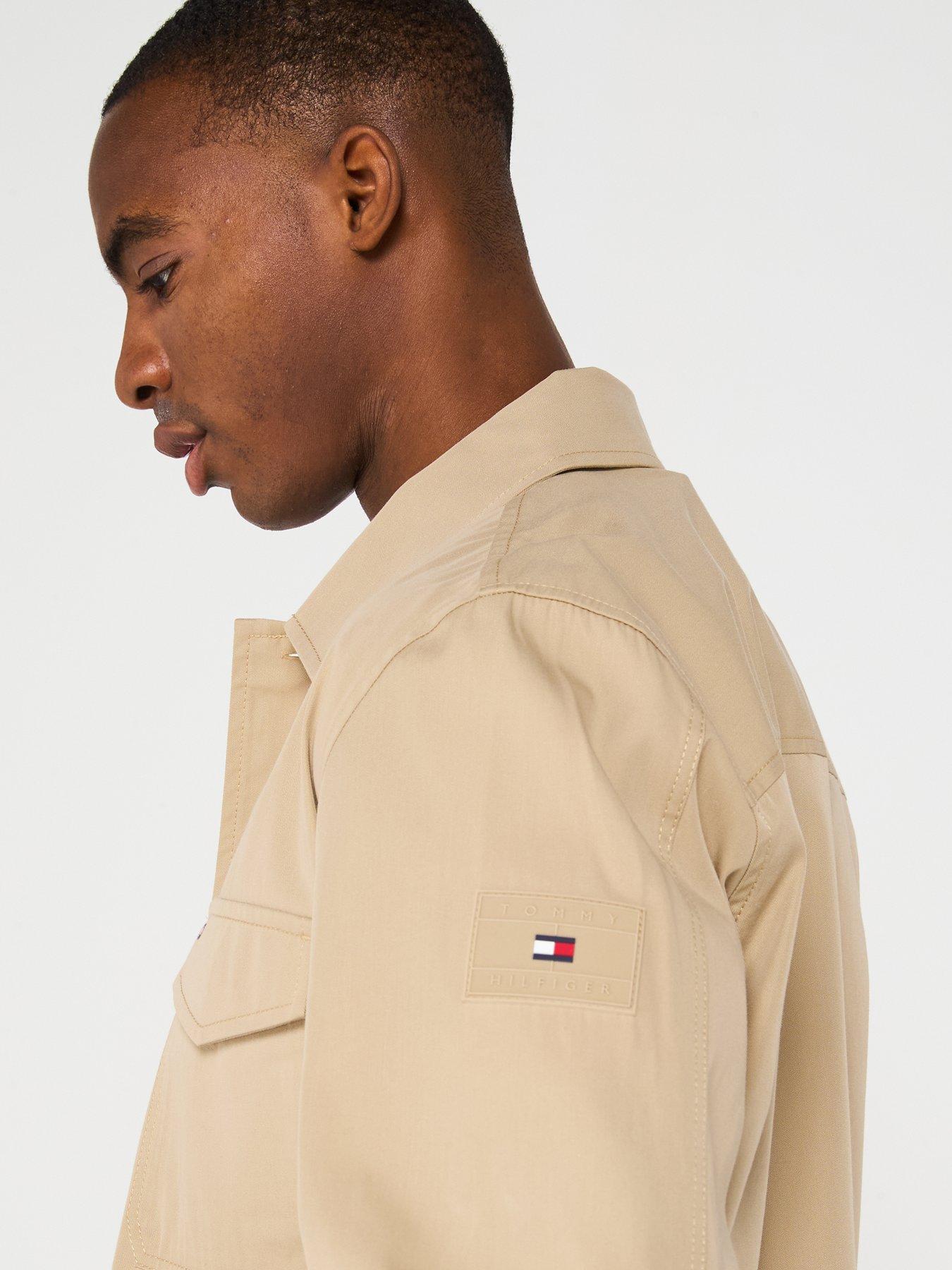 Image 4 of 6 of Tommy Hilfiger Cotton Nylon Overshirt - Natural