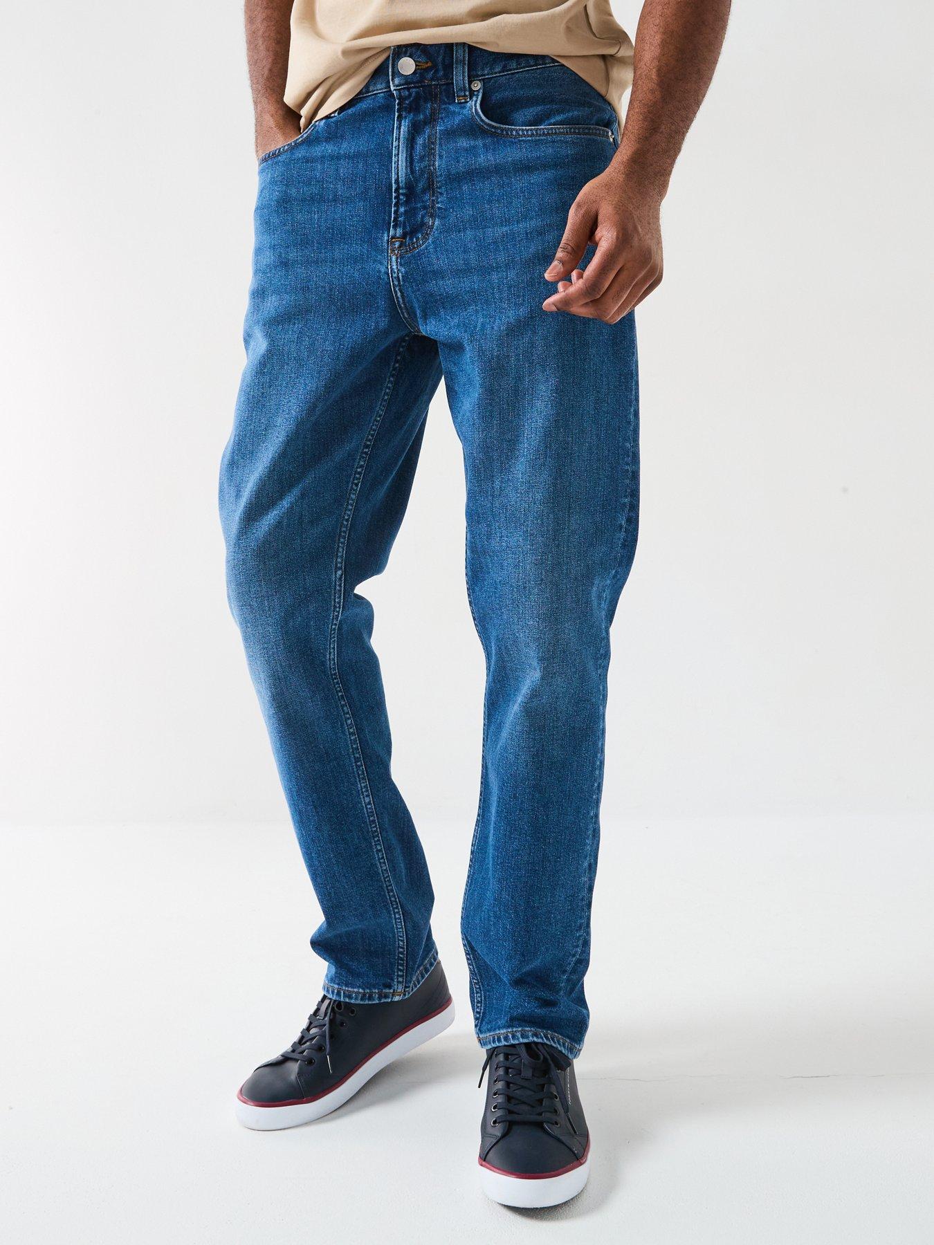 undefined Mercer Cobalt Blue Straight Jeans - Dark Blue