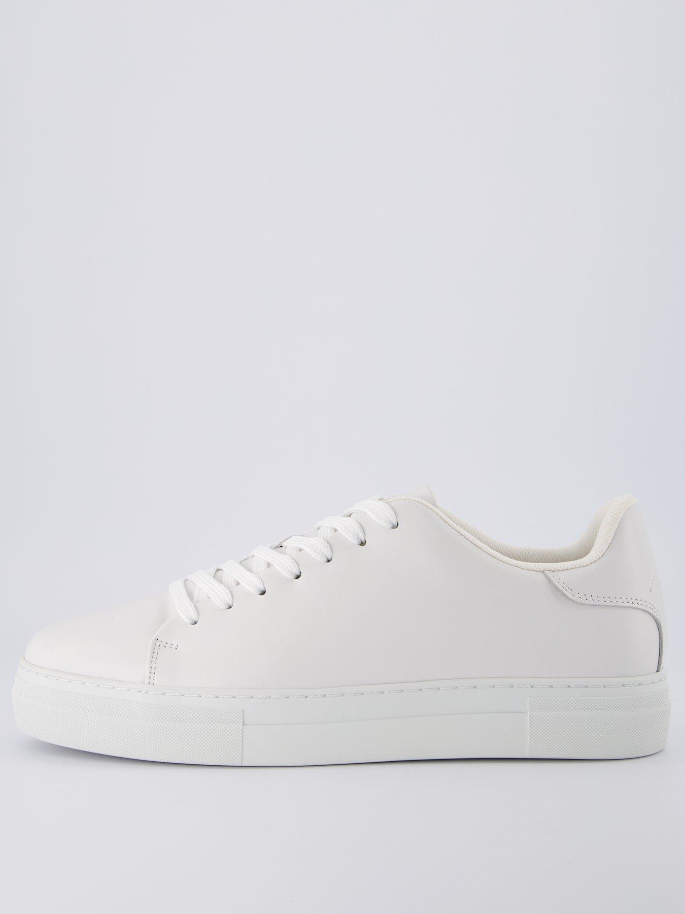 undefined Chunky Cupsole Leather Trainers - White