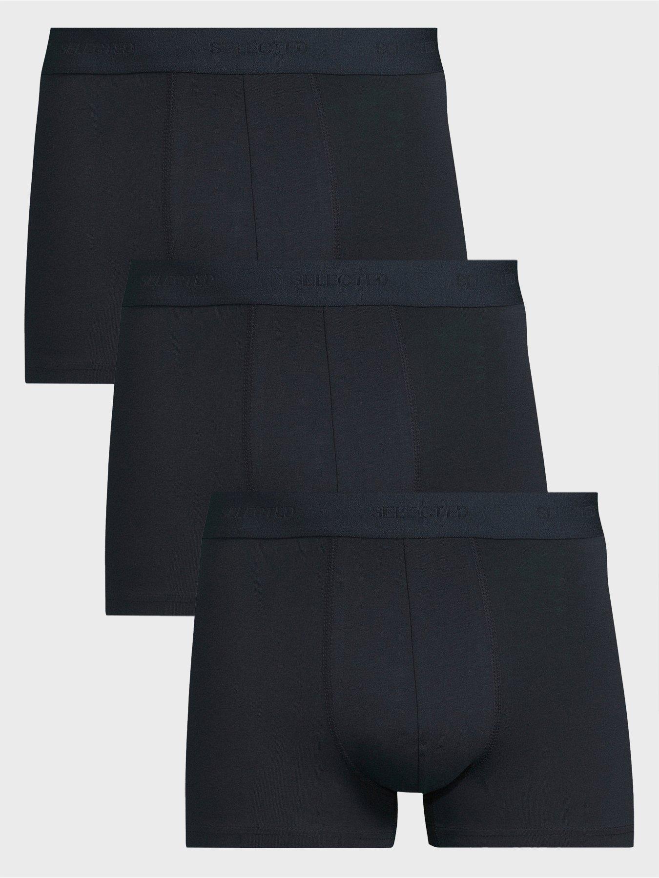 undefined 3 Pack Logo Waistband Trunks - Navy
