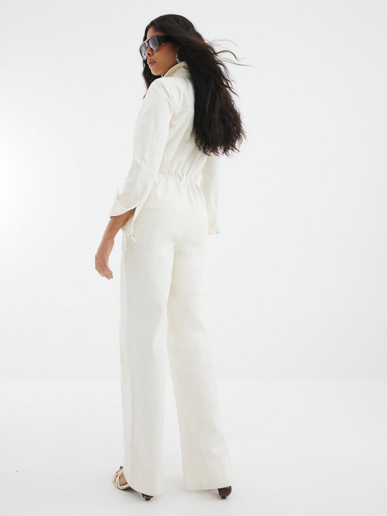 Image 2 of 4 of River Island Boilersuit - Ecru