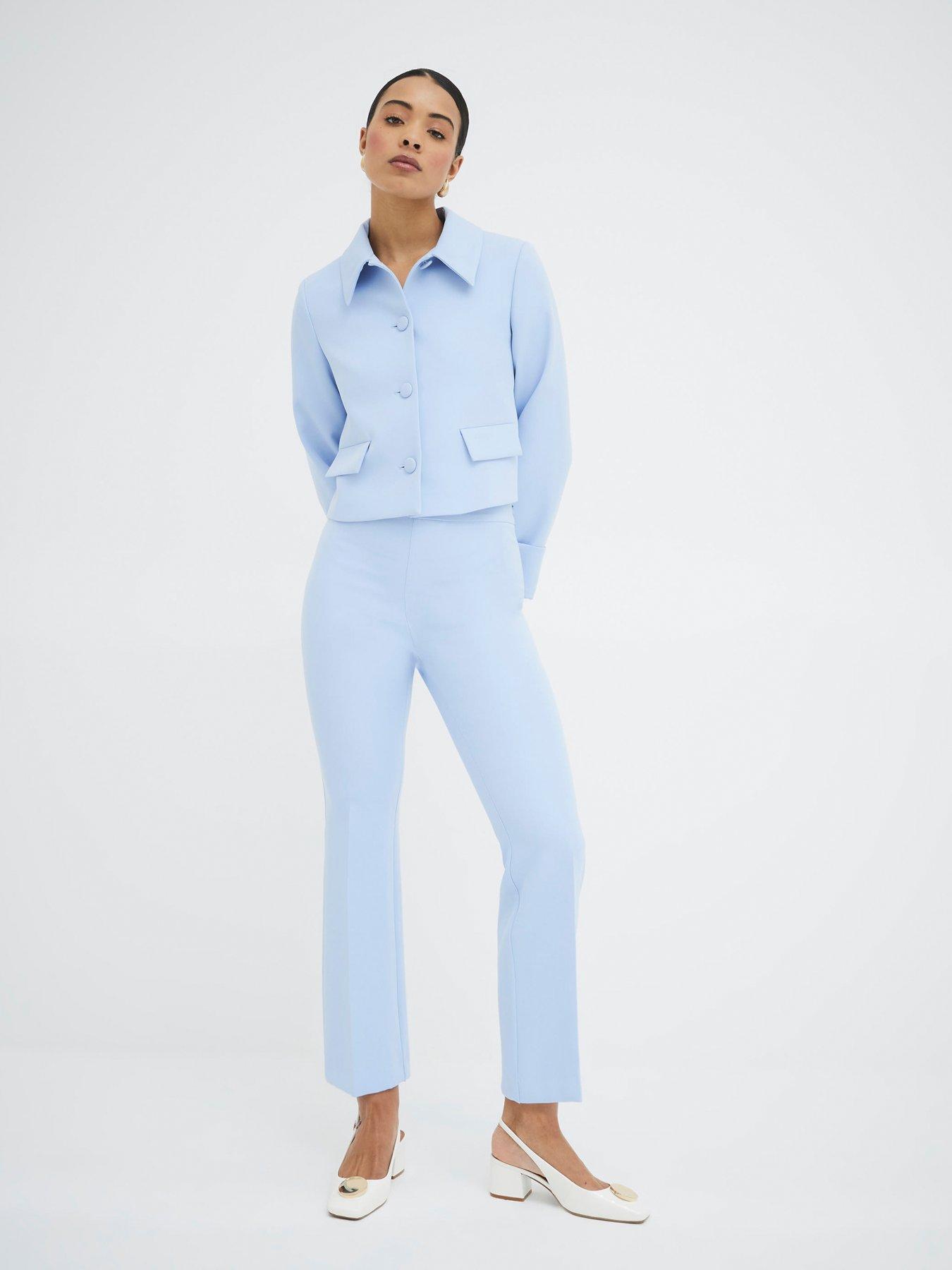 undefined Crop Flare - Light Blue