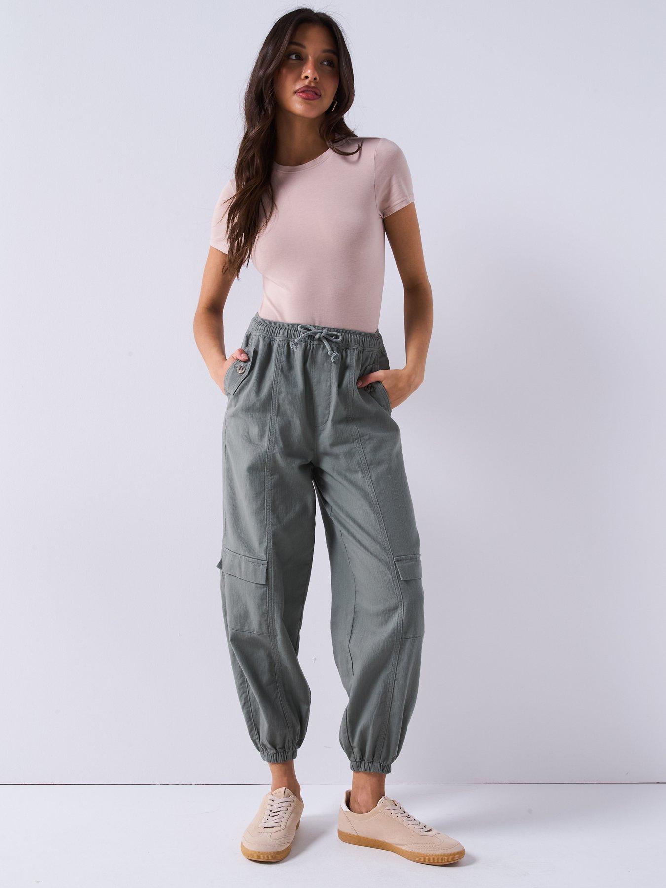 undefined Textured Cargo Joggers - Neutral