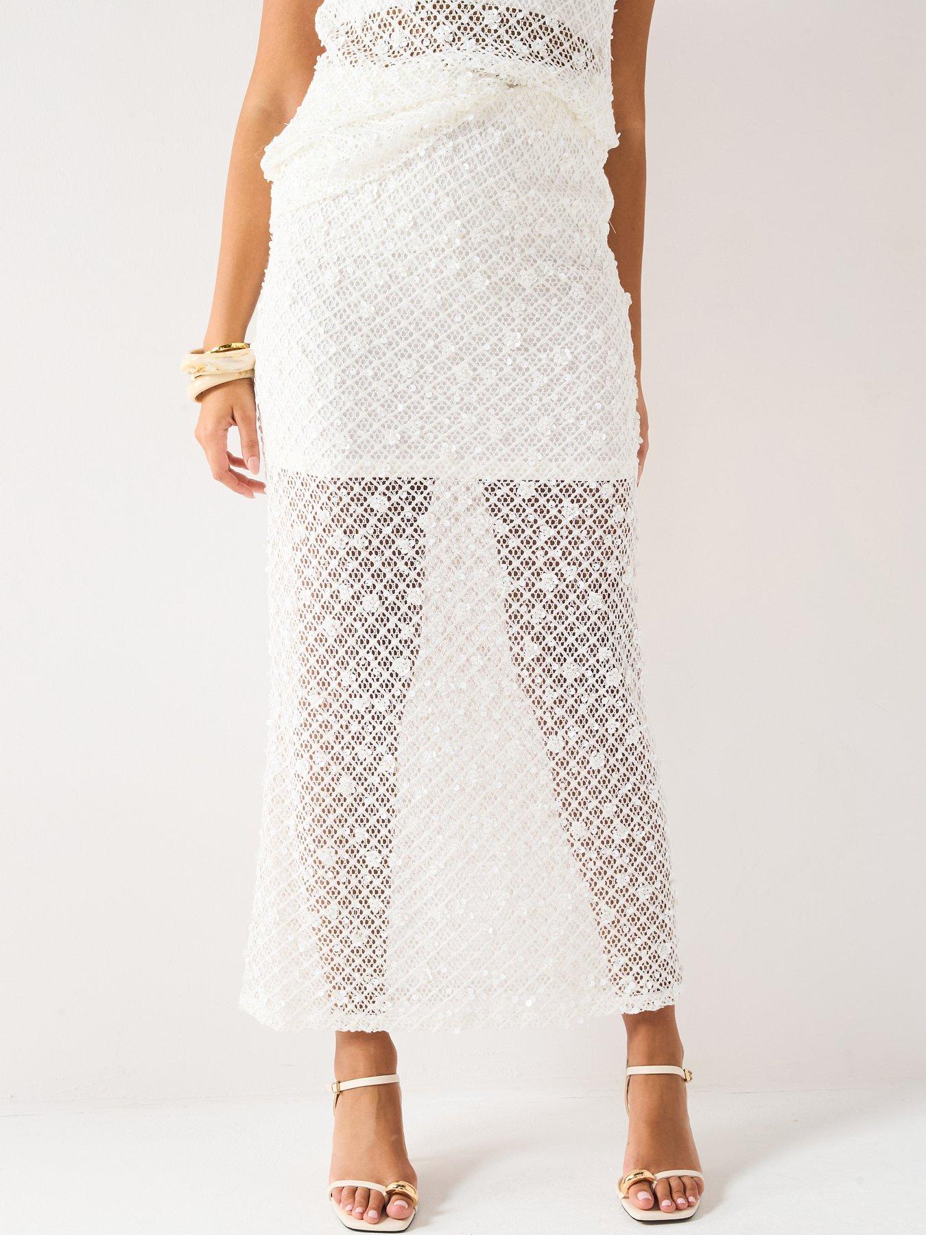 undefined Sequin Lace Co Ord Skirt
