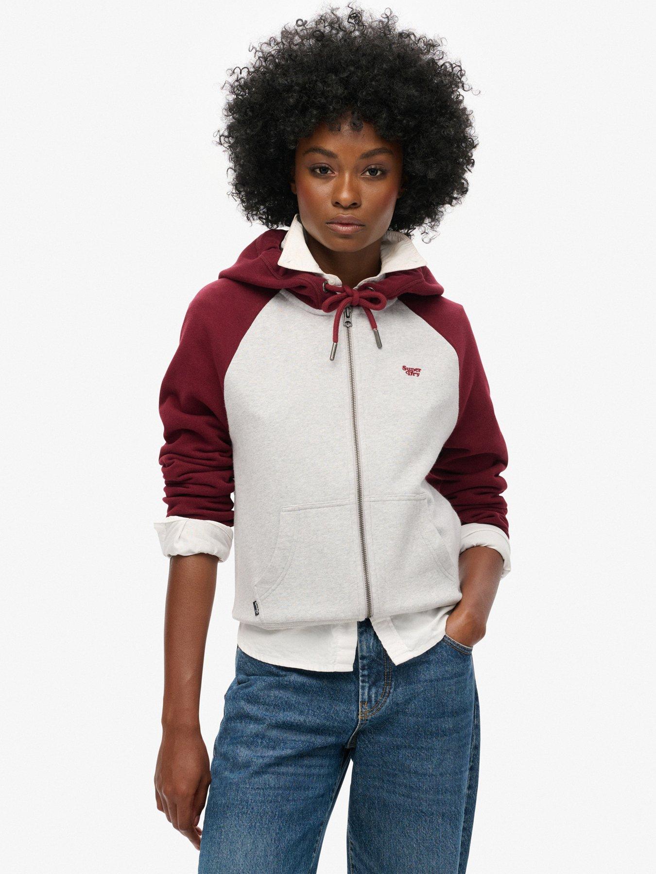 Superdry Essential Baseball Hoody - Multi, Multi, Size 14, Women