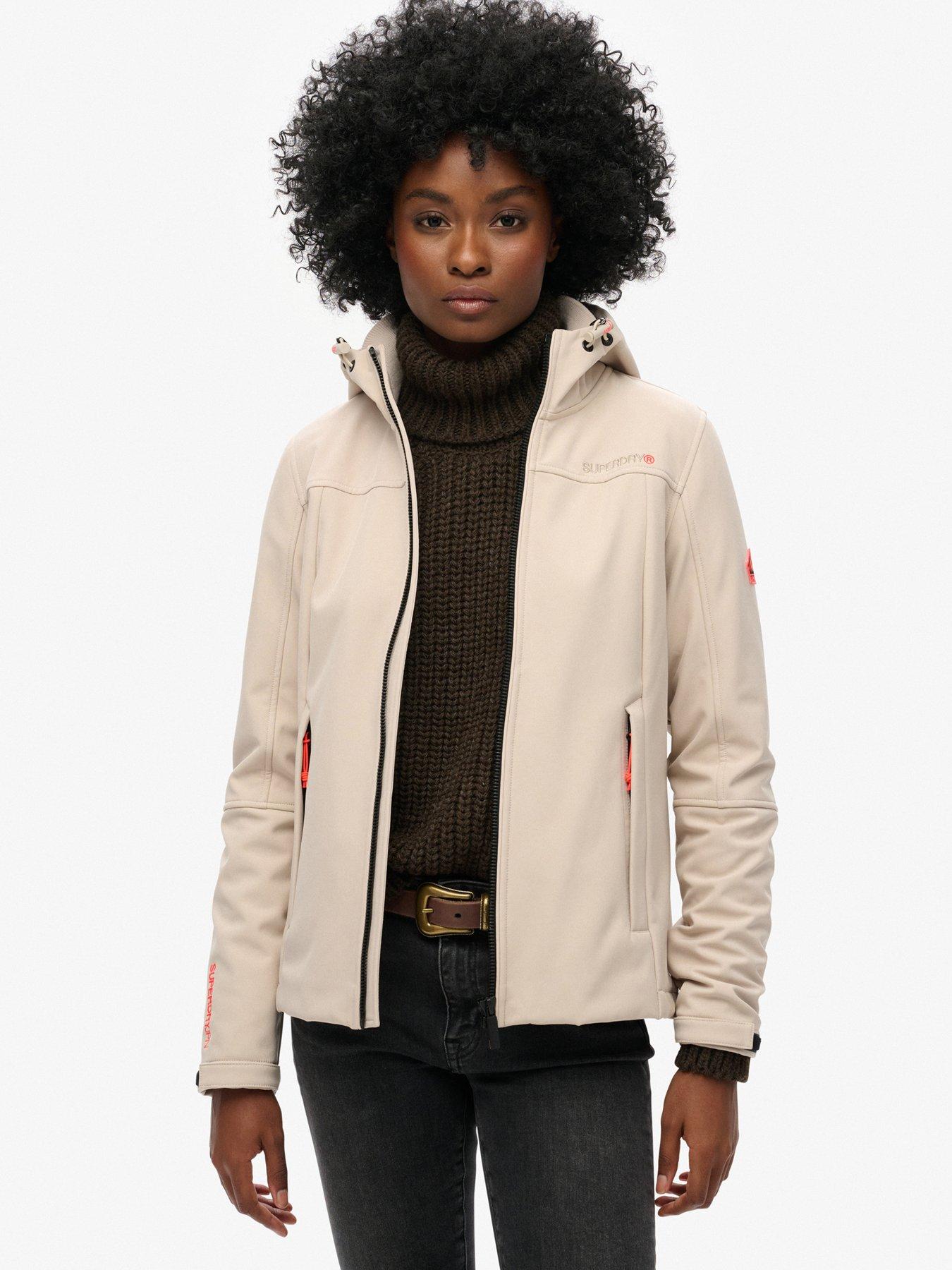 superdry hooded classic trekker jacket - grey