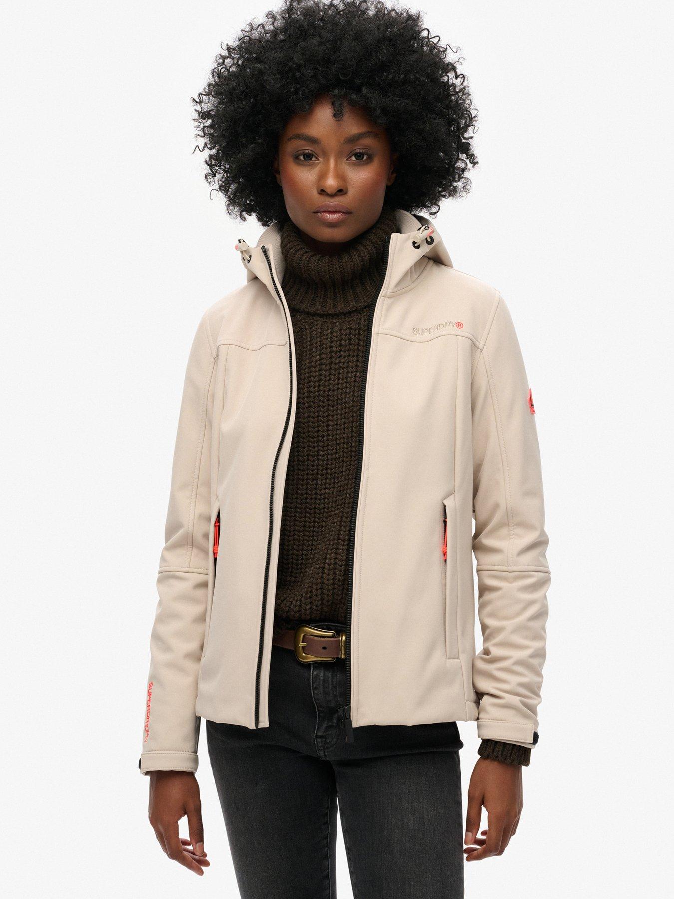 Ladies grey superdry coat best sale