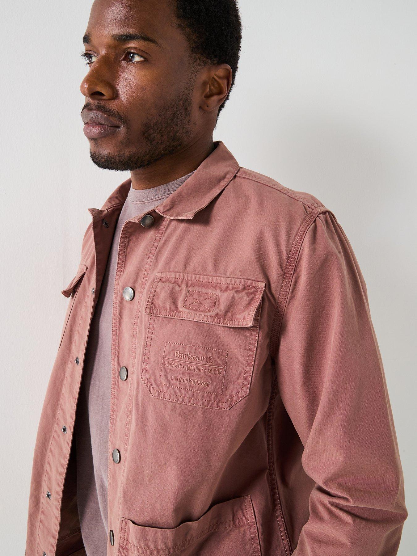 Image 4 of 6 of Barbour Grindle Relaxed Overshirt - Dark Red