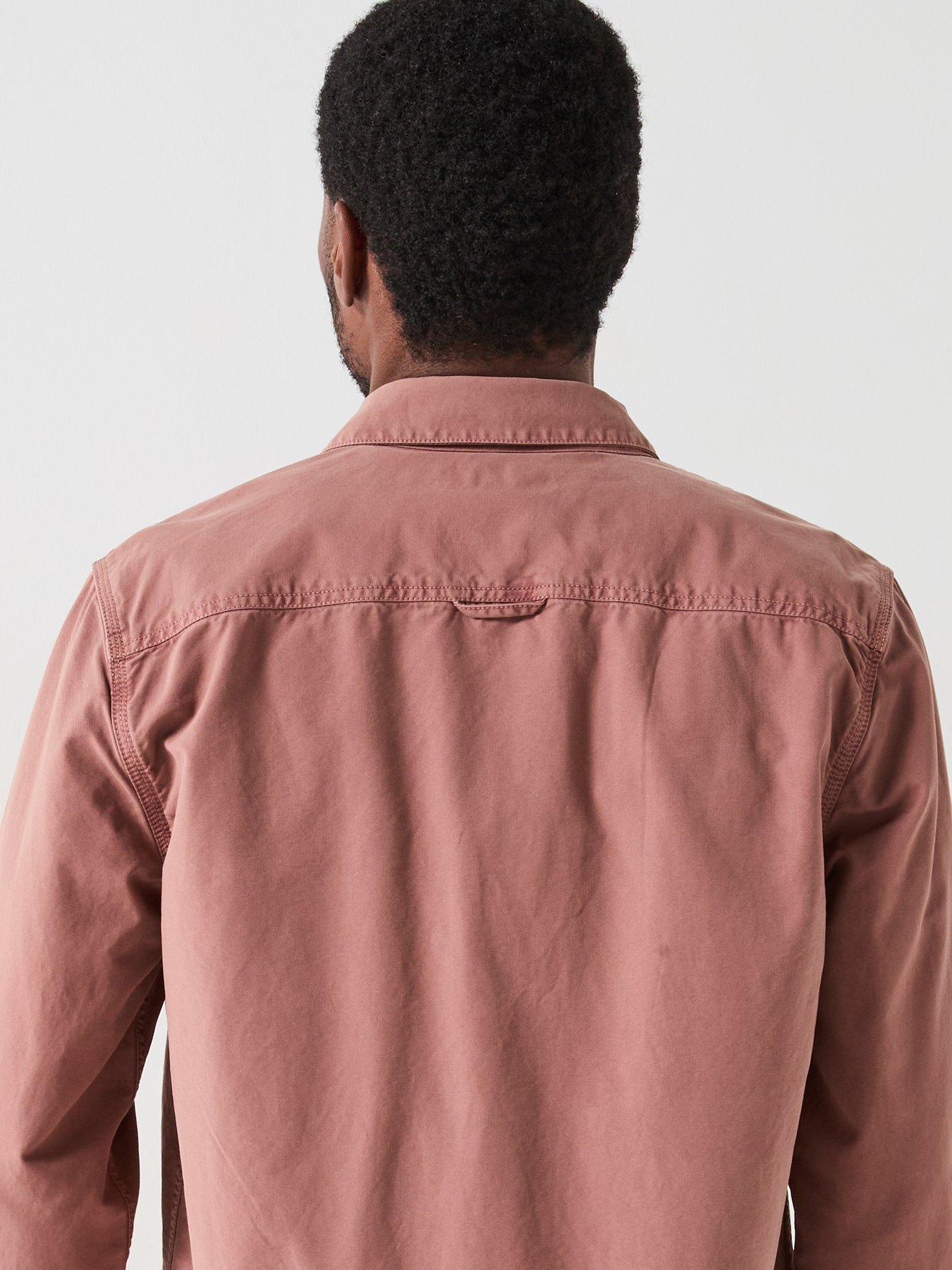 Image 5 of 6 of Barbour Grindle Relaxed Overshirt - Dark Red
