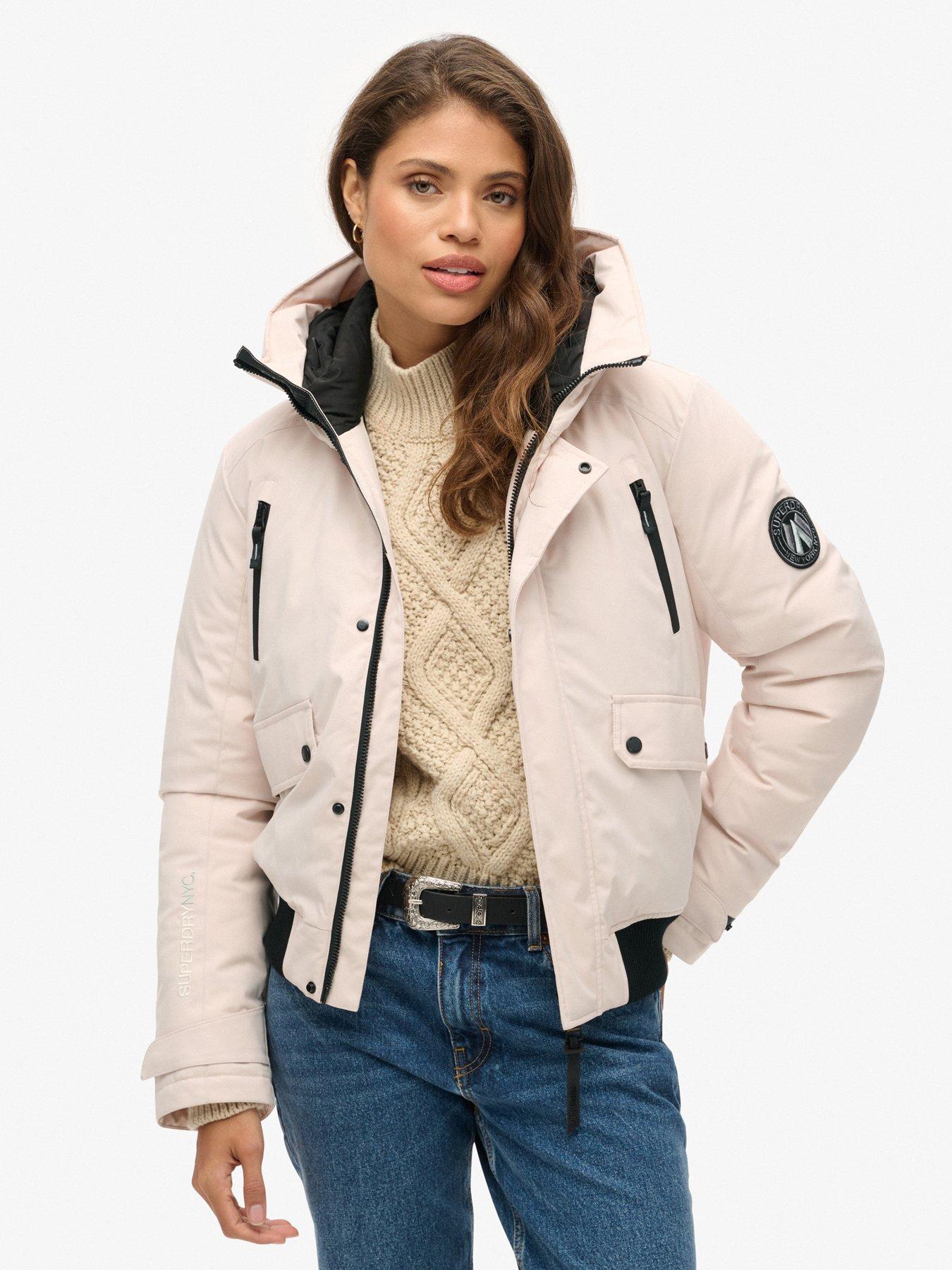 Superdry City Padded Bomber Jacket Pink Very