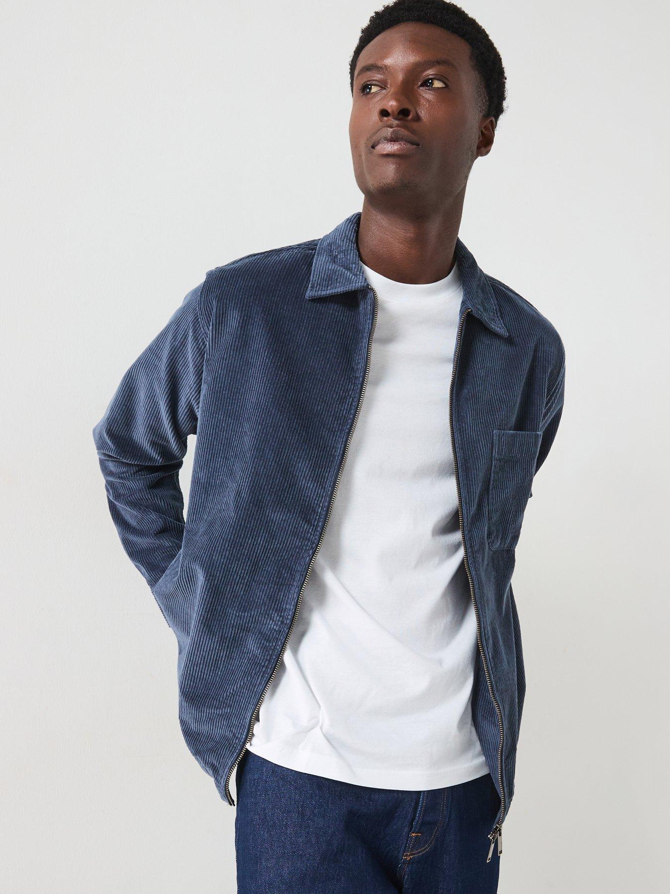undefined Jake Cord Long Sleeve Overshirt - Navy