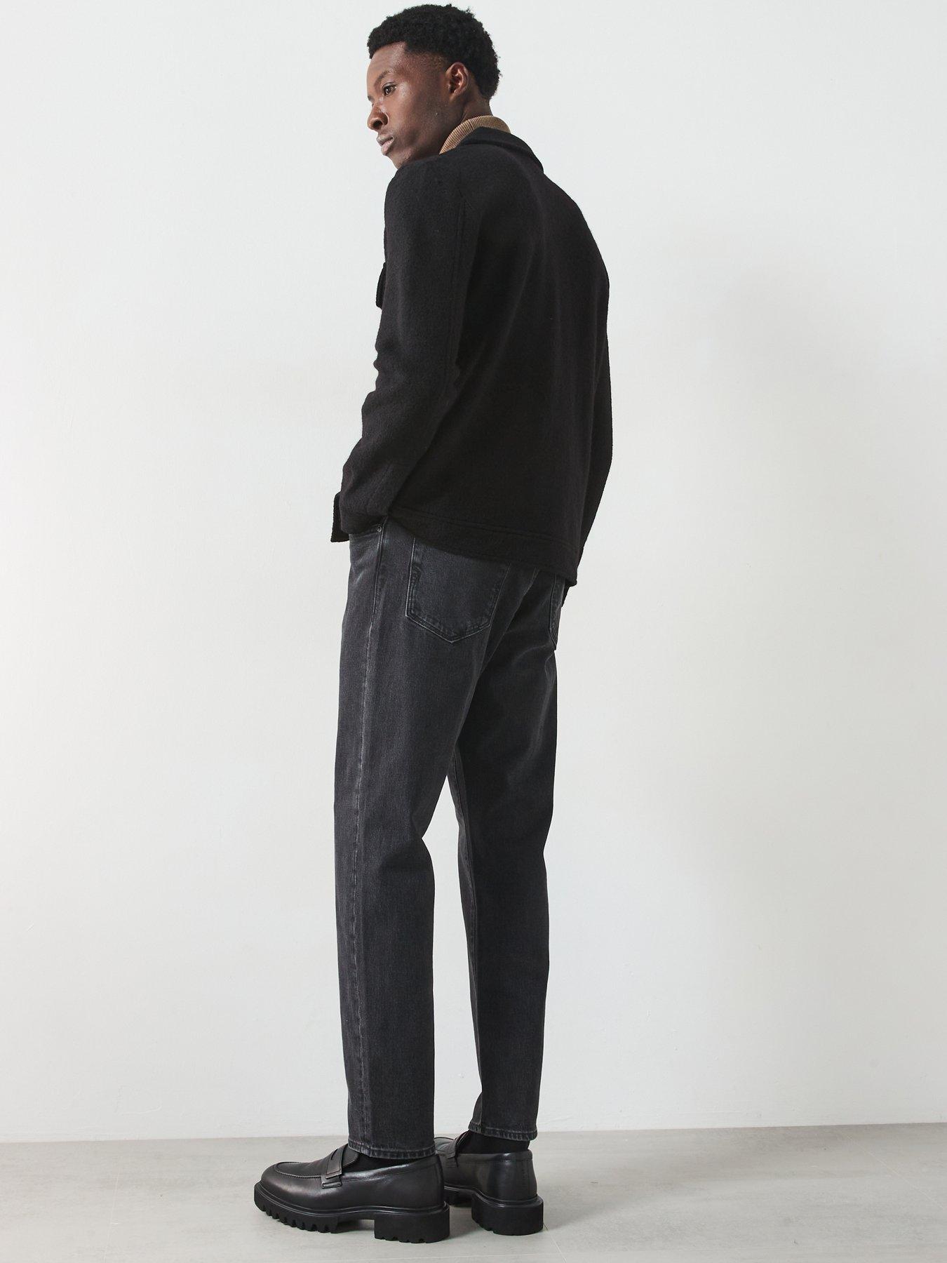 Image 2 of 6 of Selected Homme Nealy Long Sleeve Knitted Shirt Jacket - Black