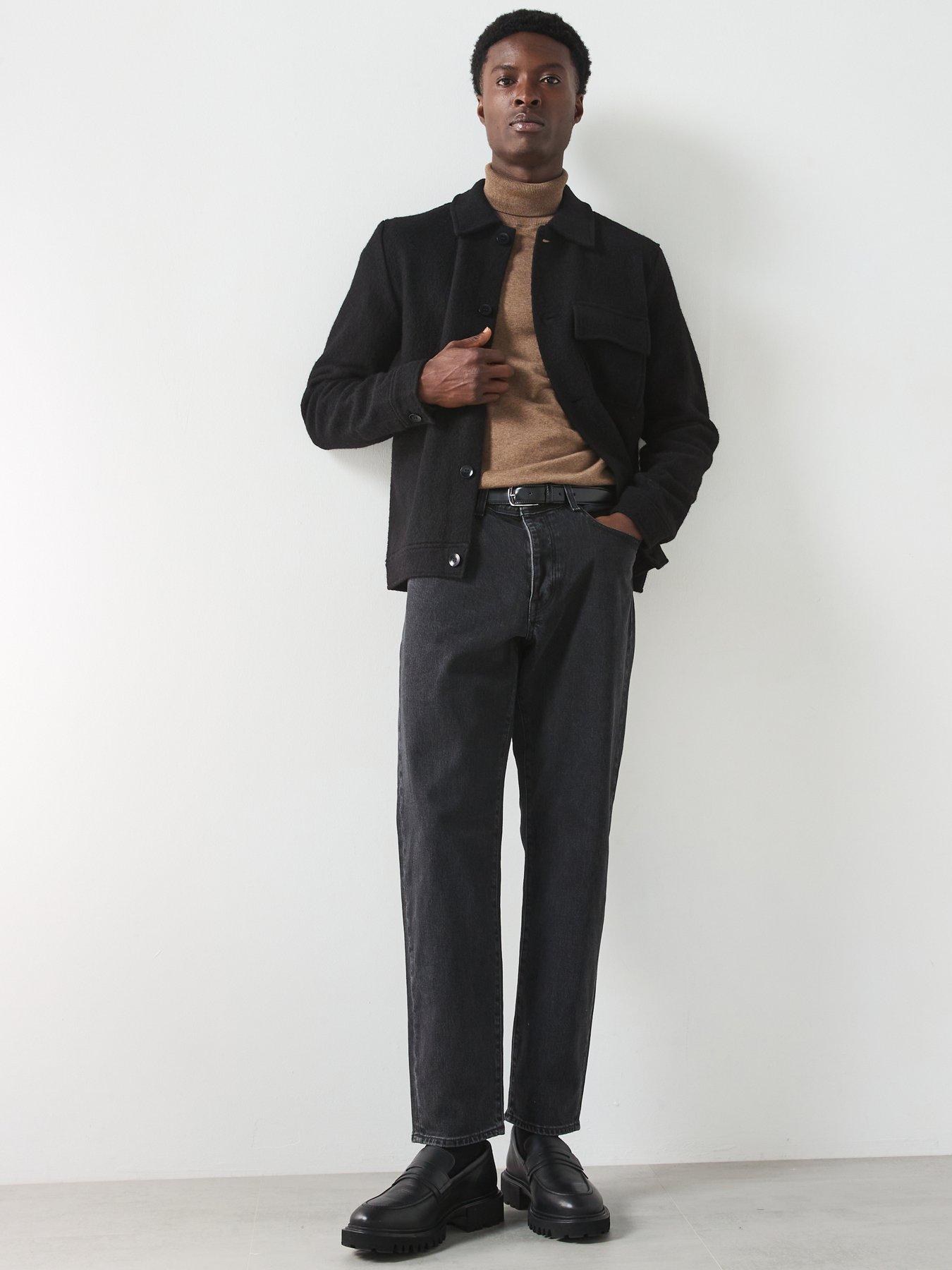 Image 5 of 6 of Selected Homme Nealy Long Sleeve Knitted Shirt Jacket - Black