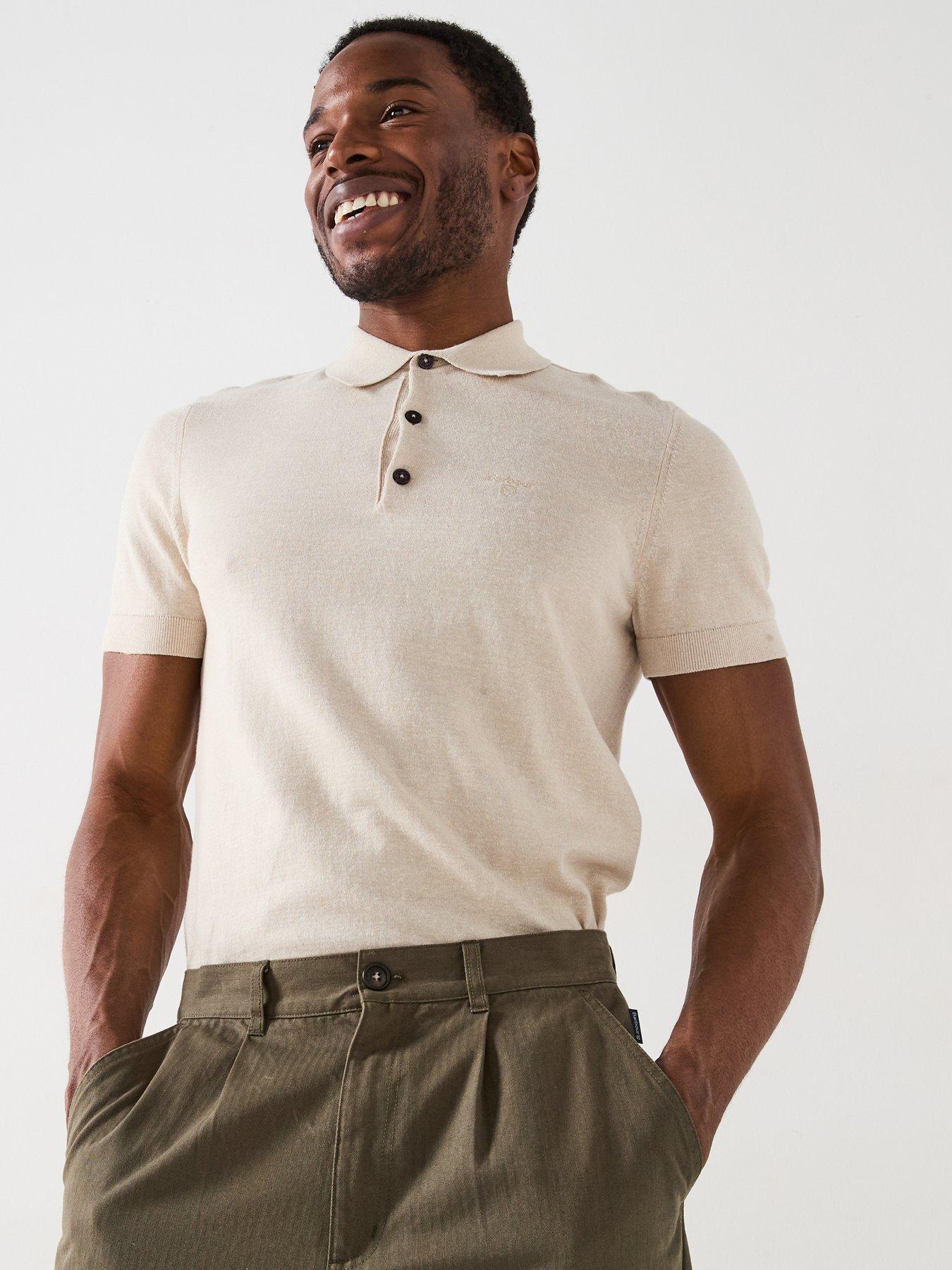 undefined Buston Short Sleeve Knit Polo Shirt - White