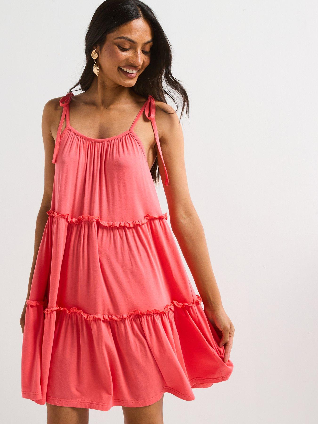 undefined Hol Shop Tired Dress - Pink