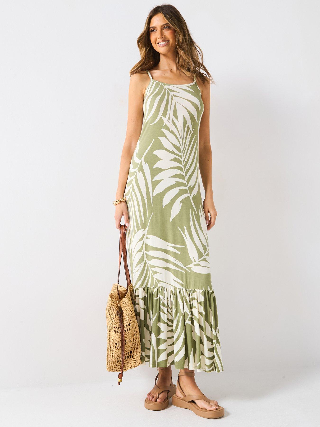 undefined Hol Shop Strap Maxi Dress - Print