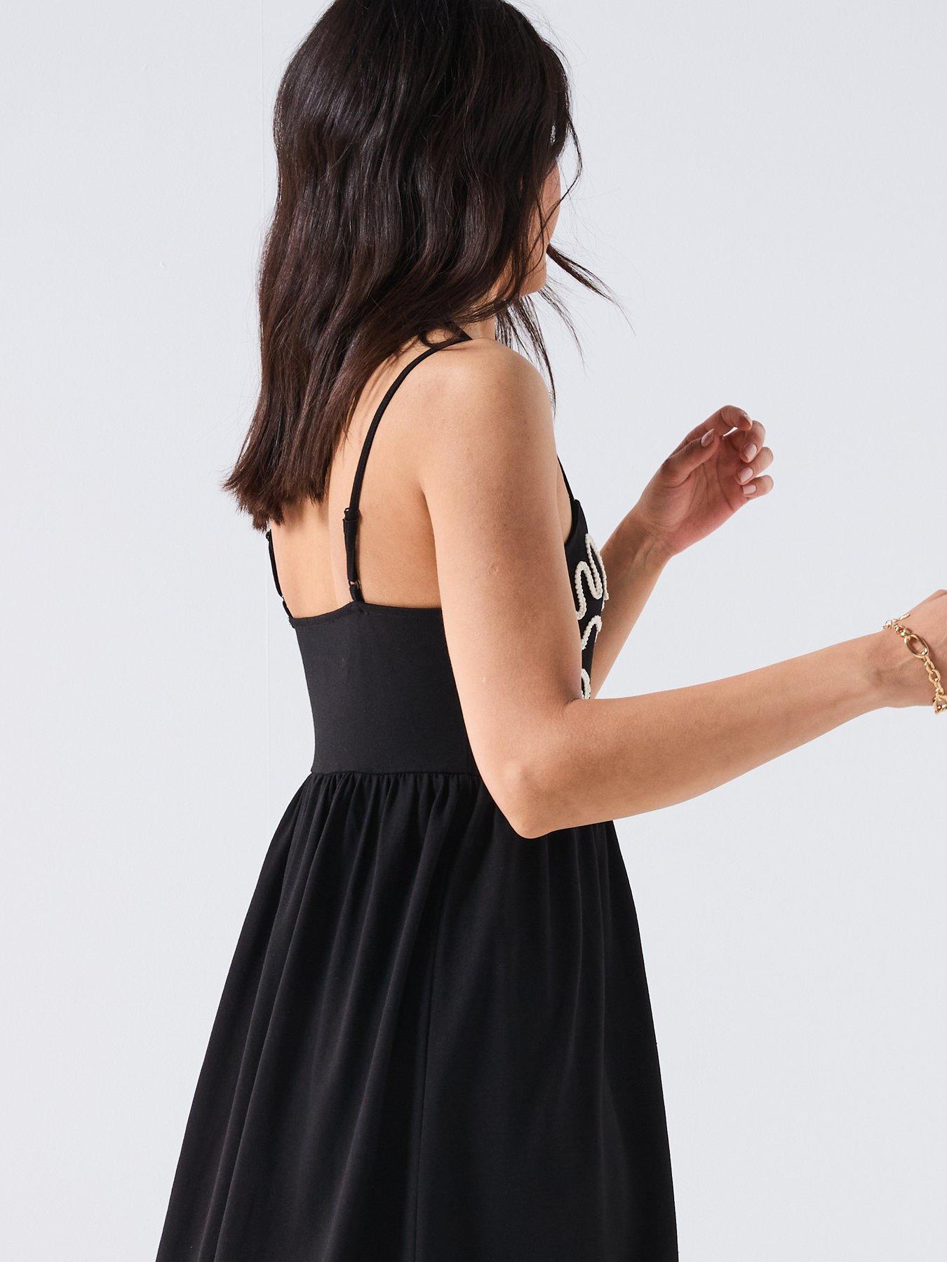 V by Very Rope Detail Dress - Black | Very