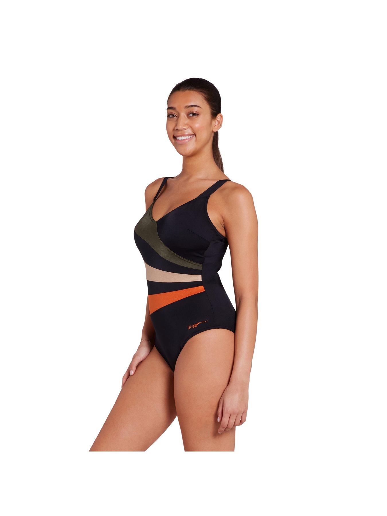 Image 3 of 4 of Zoggs Women's Dream Wrap Panel Classicback Swimsuit - Black