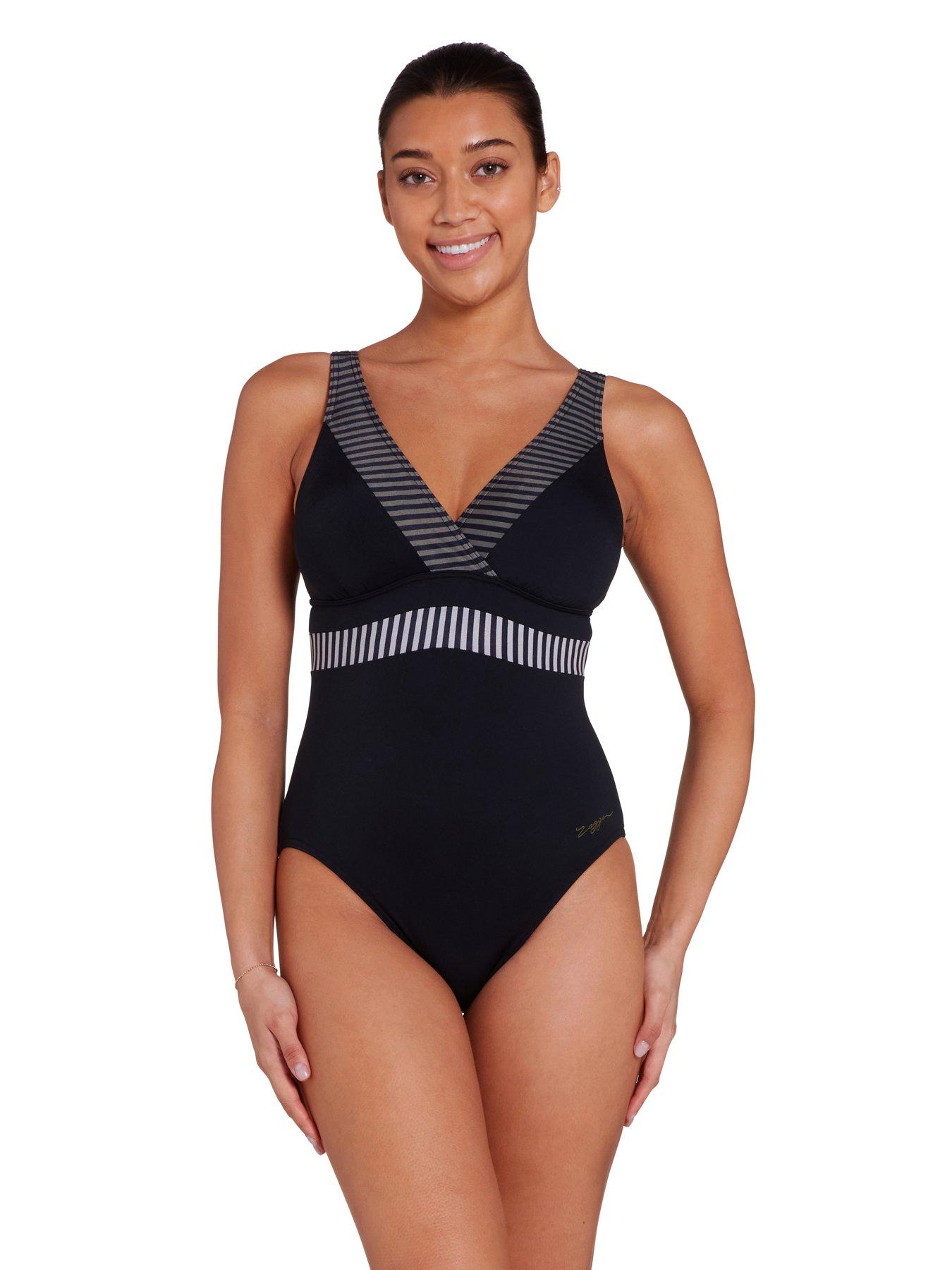 Image 1 of 3 of Zoggs Women's Seafarer Square Back Swimsuit - Navy