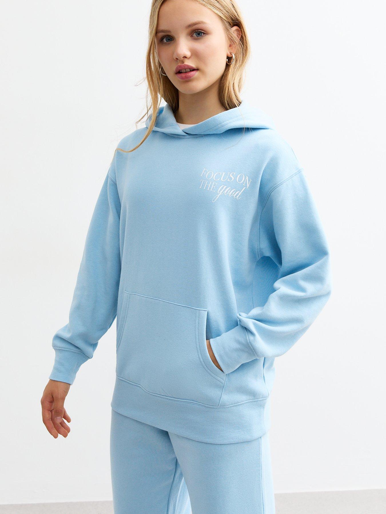 undefined Girls Focus On The Good Hoodie - Blue