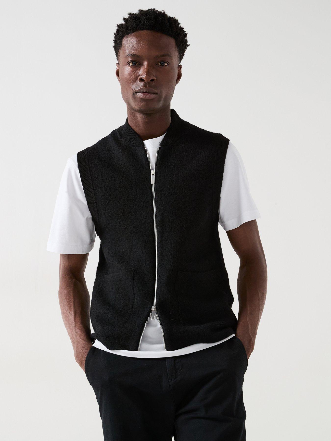 undefined Reason Sleeveless Knitted Jumper Vest - Black
