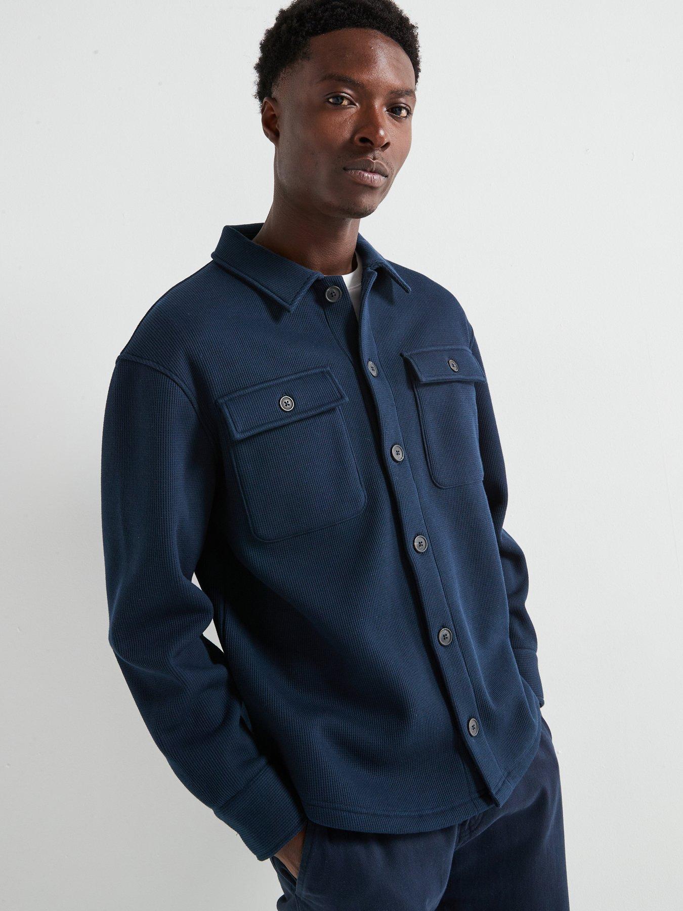 undefined Relaxed Fit Max Fleece Overshirt - Navy
